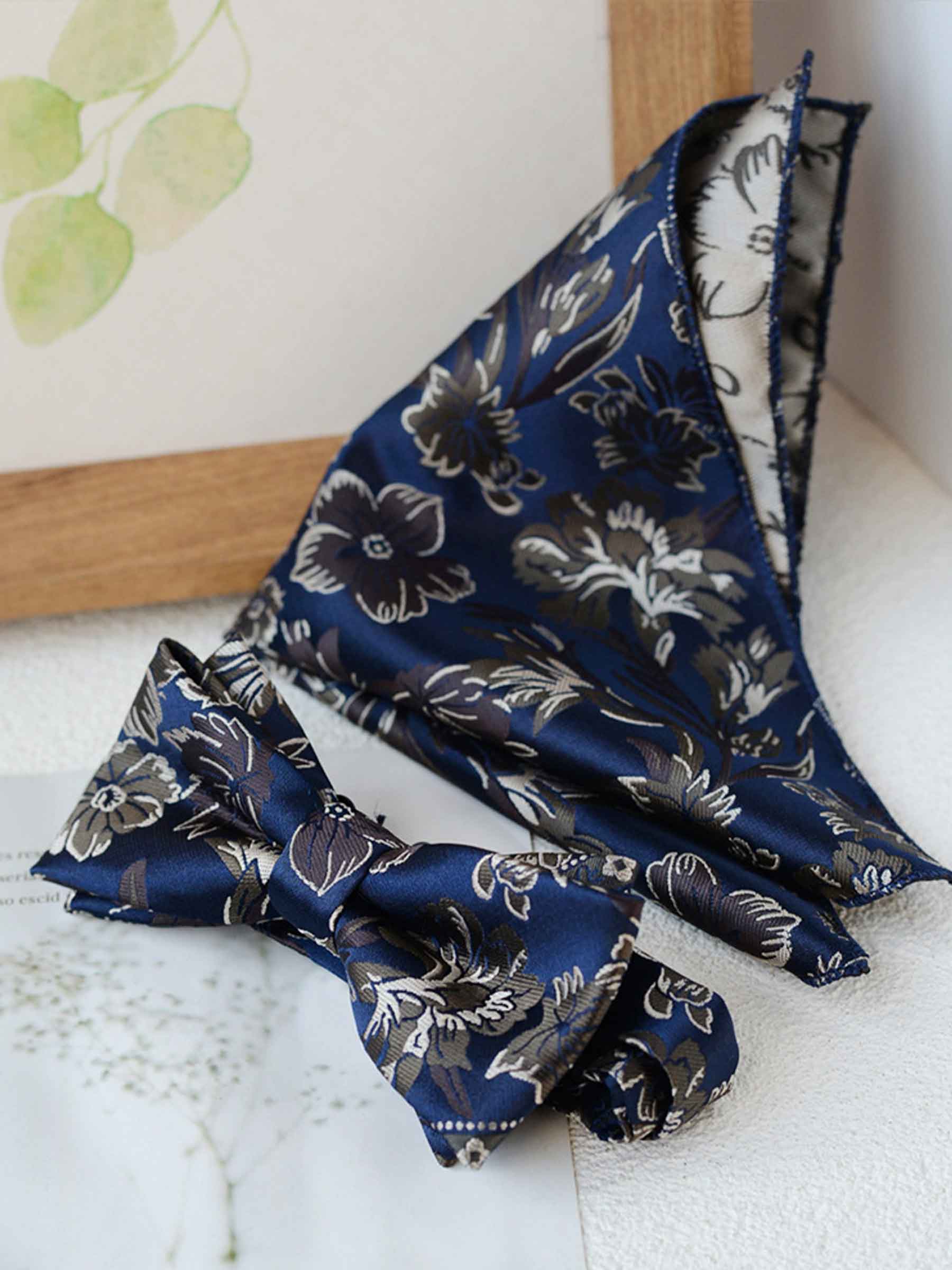 Ensemble Nœud Papillon Et Pochette Pour Homme