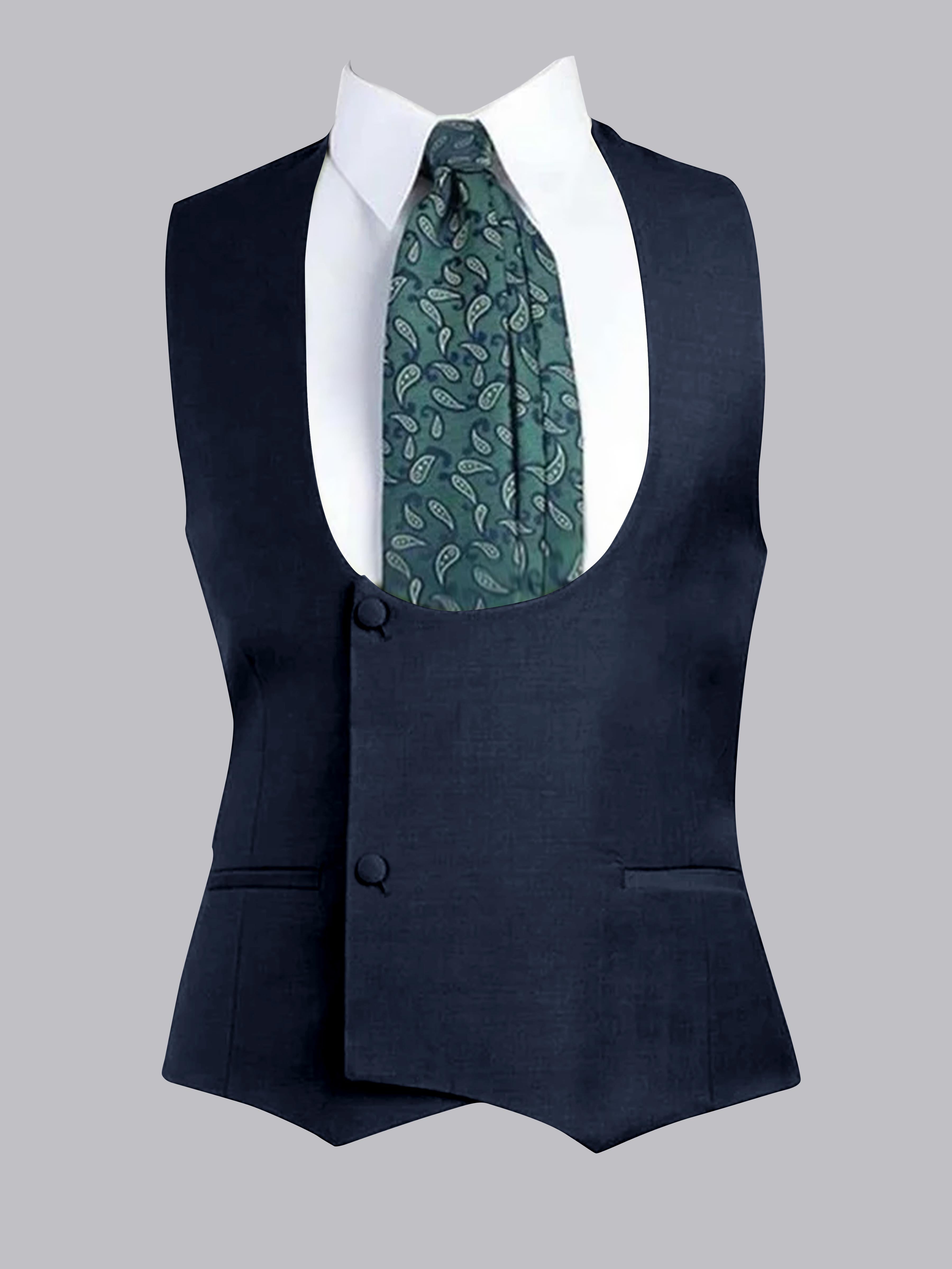 Gilet À Coupe Ajustée à Deux Bouton Pour Homme
