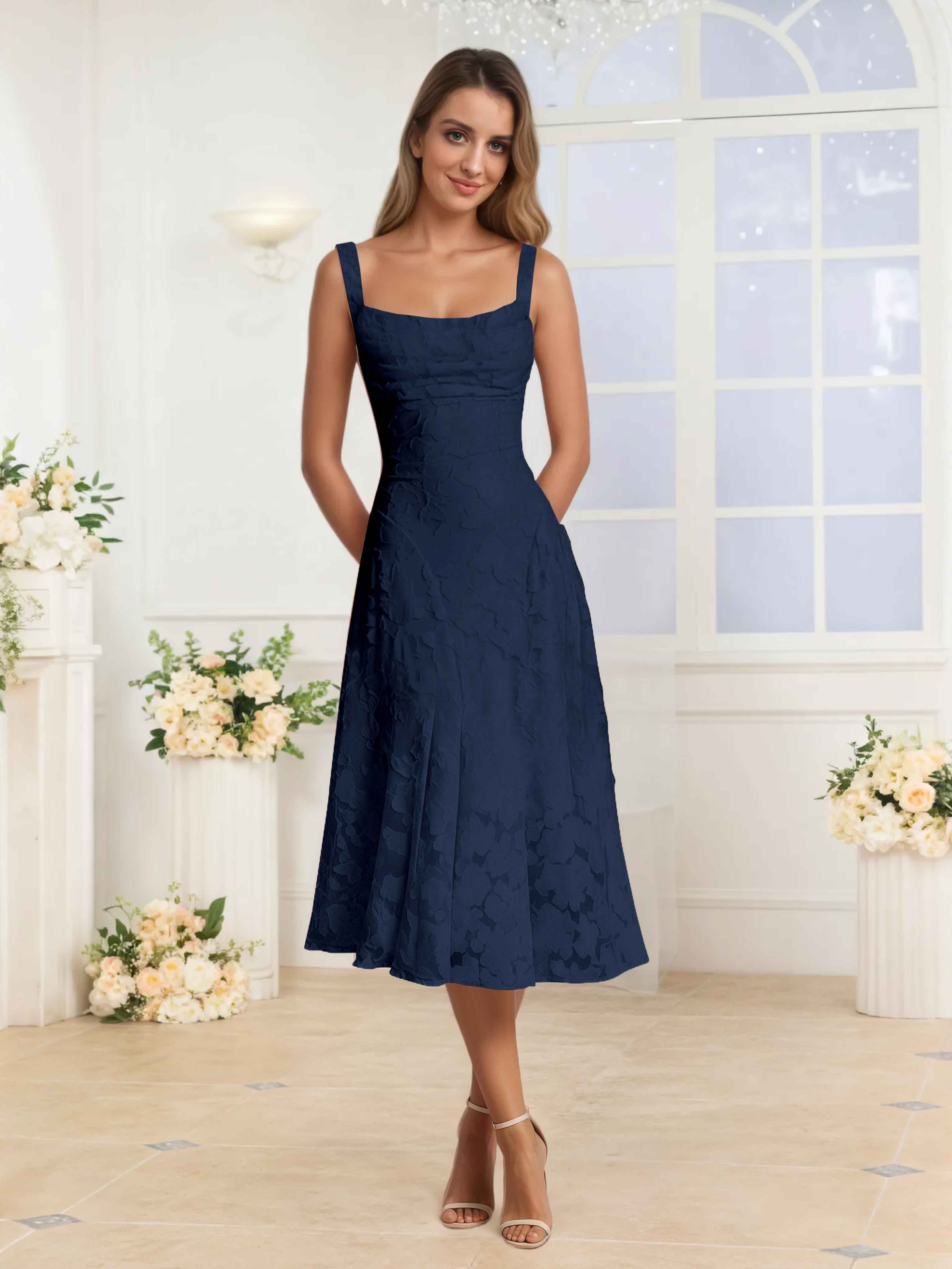 Livraison Gratuite - Robes De Soirée Midi à Bretelles Spaghetti Elythara