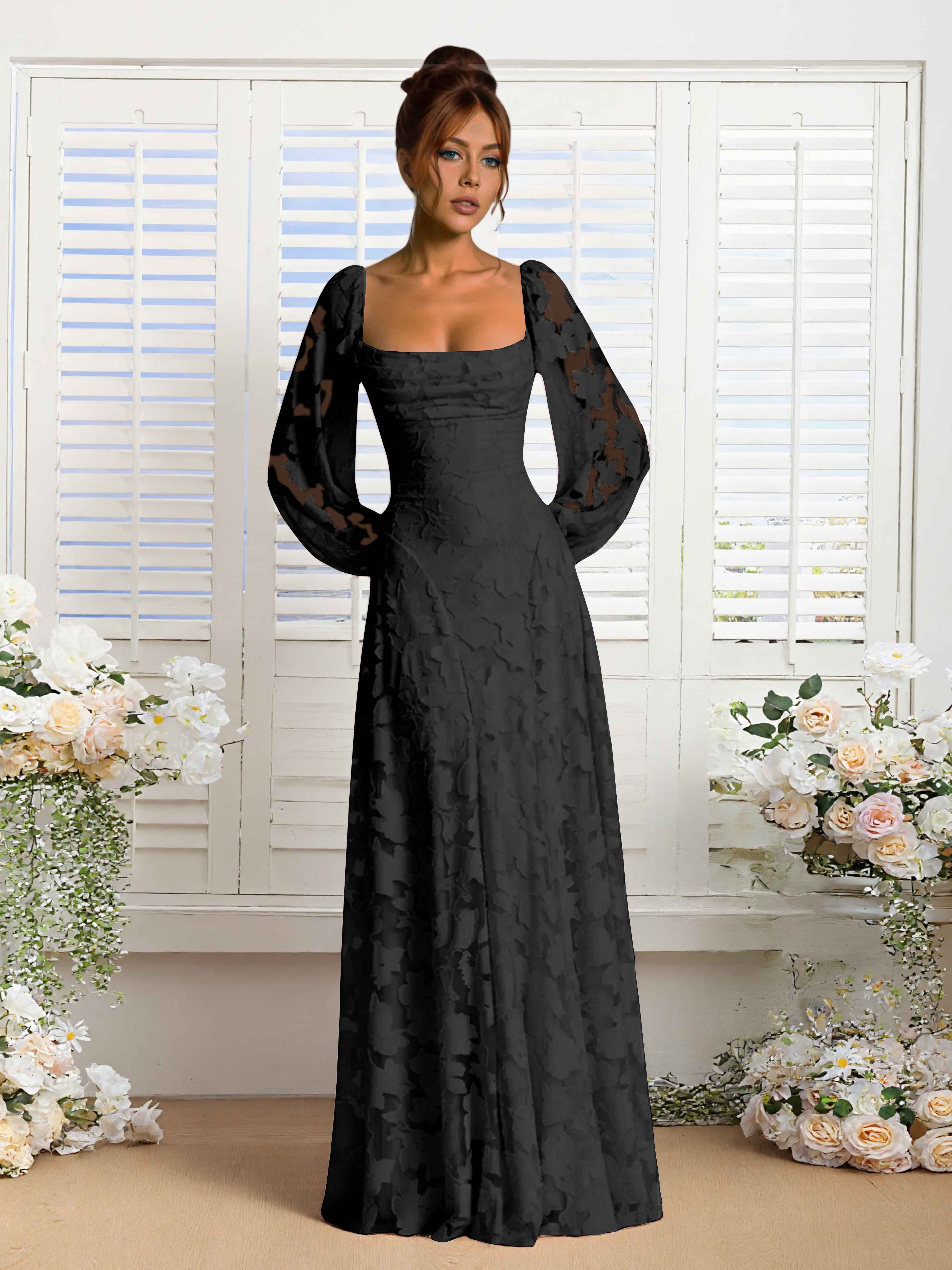 Robes De Demoiselle D'Honneur En Dentelle À Manches Longues Xandra