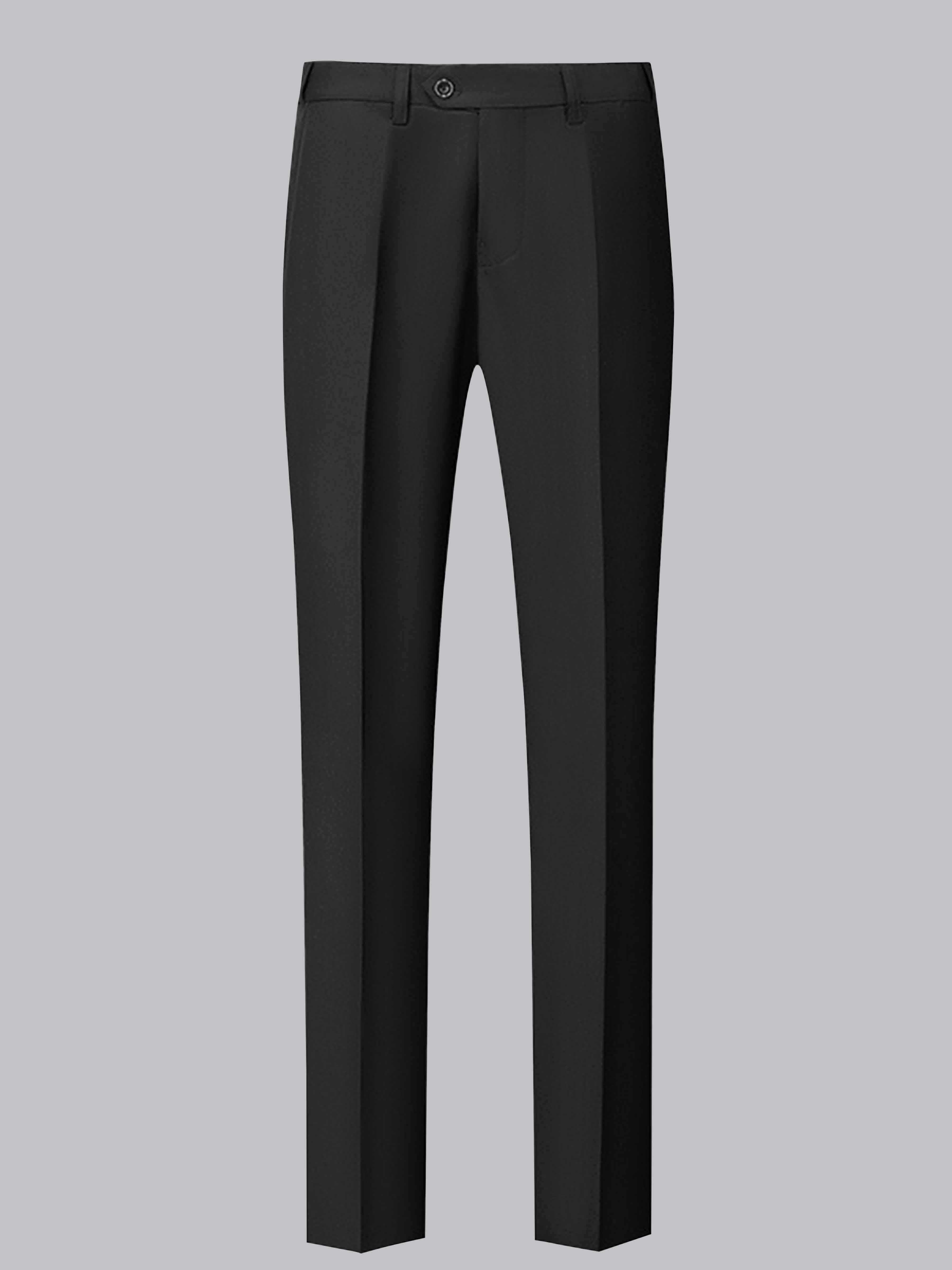 Pantalon De Costume Homme À Noir Coupe Droite Standard Couleur