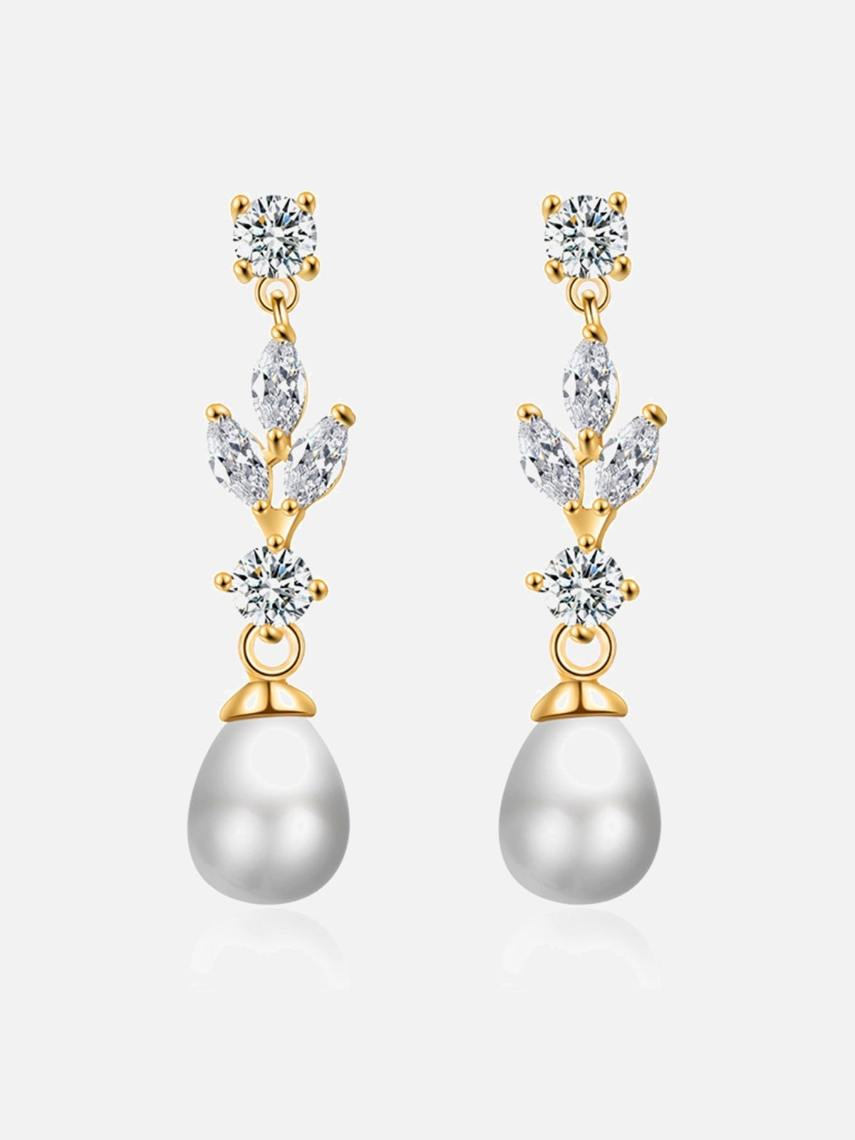 Boucles D'Oreilles Pendantes En Cristal Avec Perles