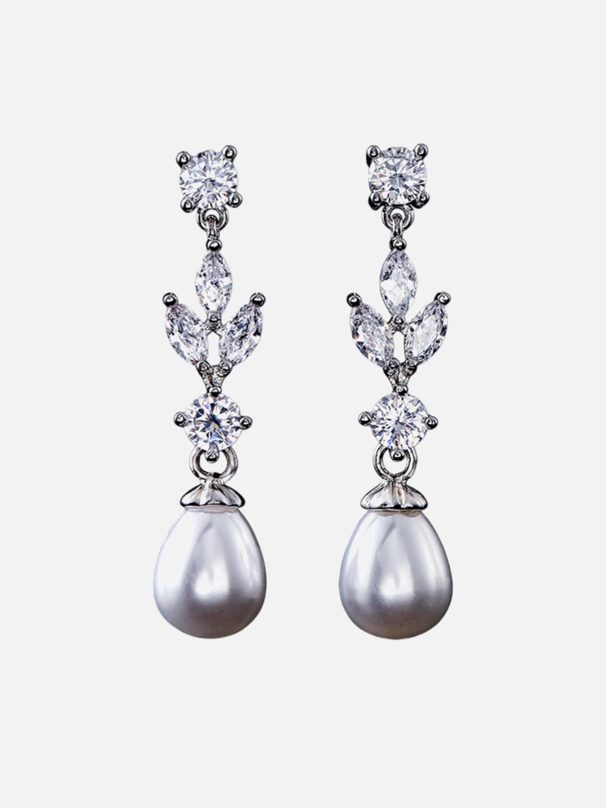 Boucles D'Oreilles Pendantes En Cristal Avec Perles