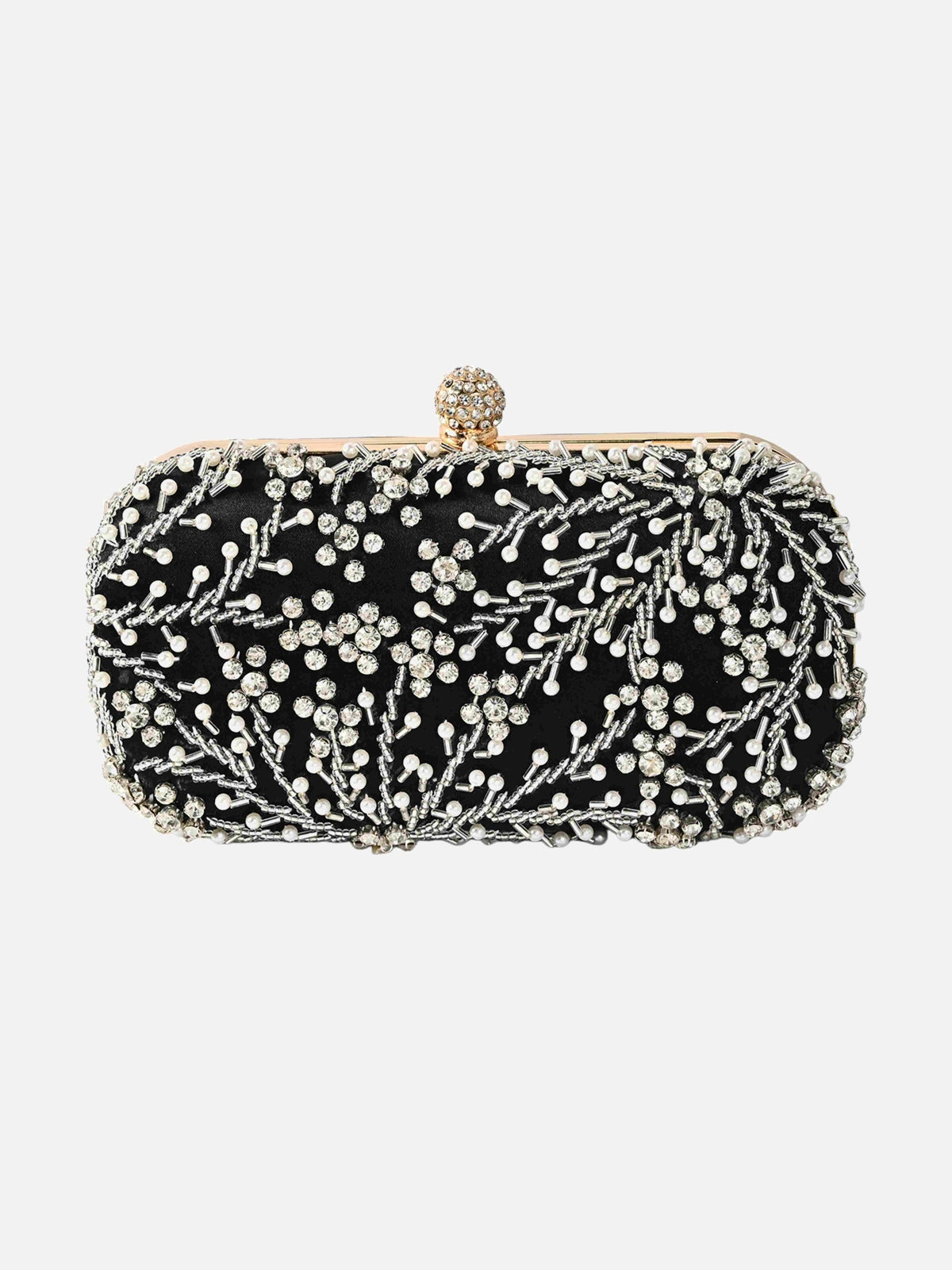 Pochette De Soirée Habillée Brodée De Perles