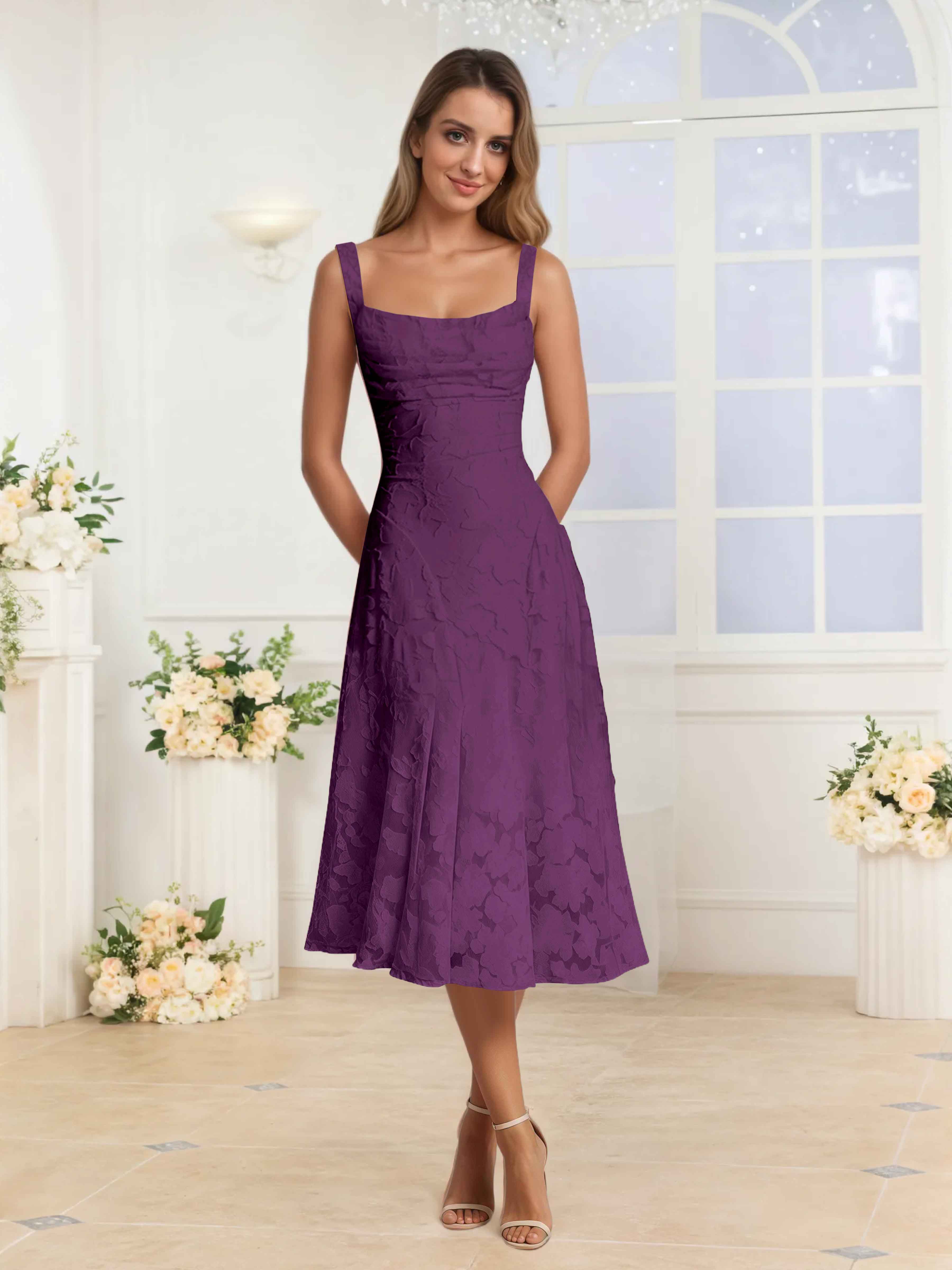 Livraison Gratuite - Robes De Soirée Midi à Bretelles Spaghetti Elythara