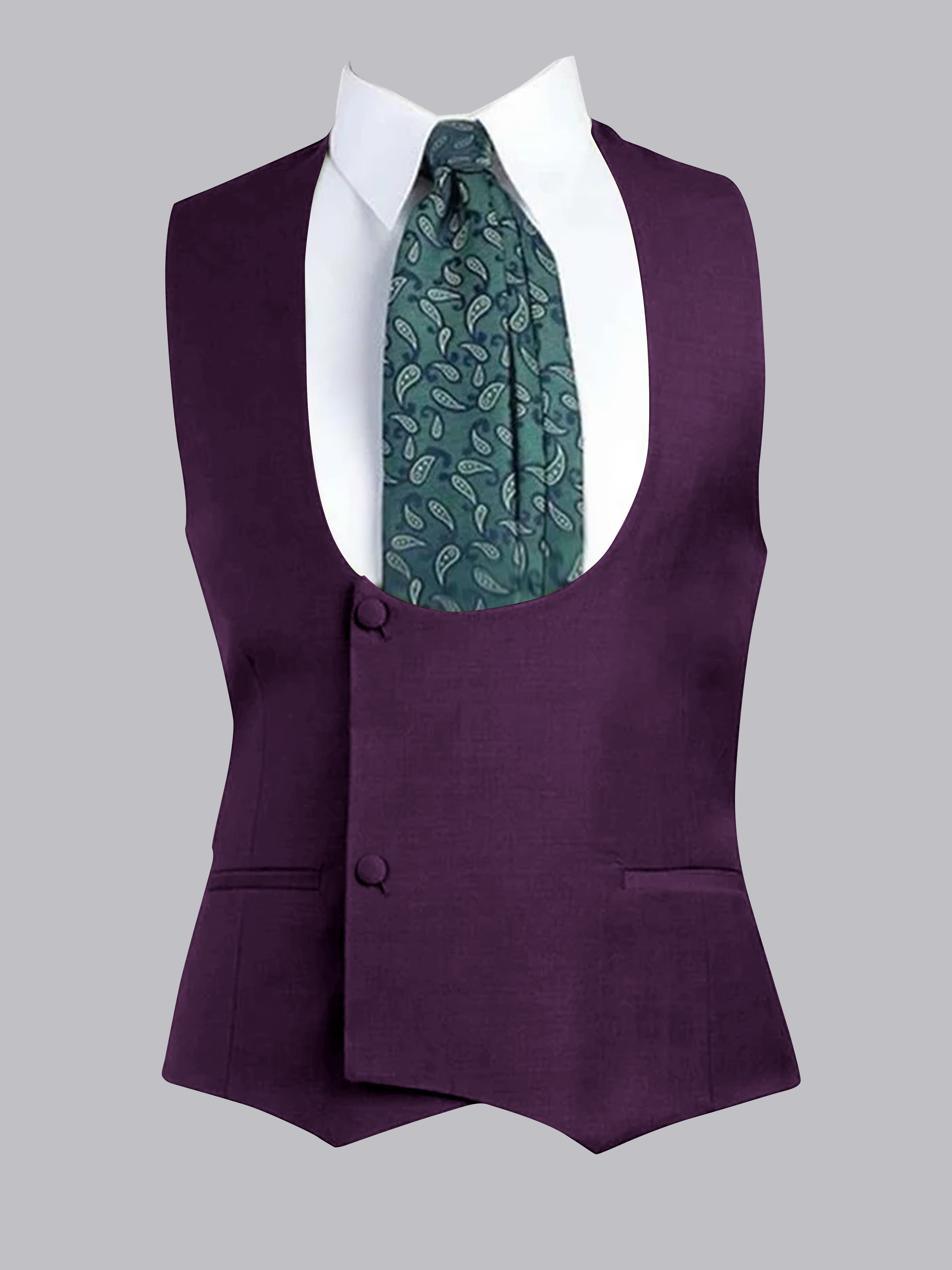 Gilet À Coupe Ajustée à Deux Bouton Pour Homme