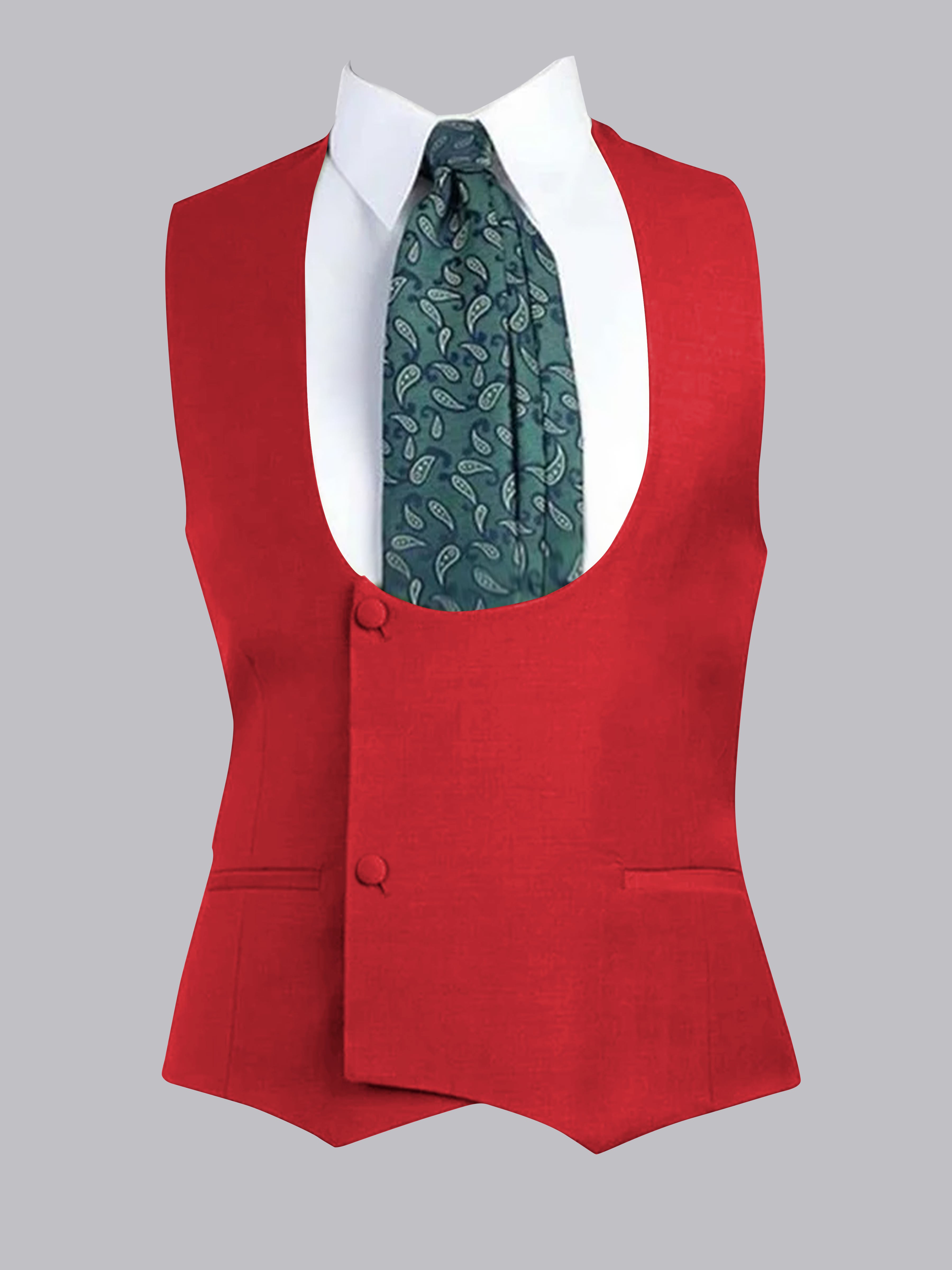Gilet À Coupe Ajustée à Deux Bouton Pour Homme