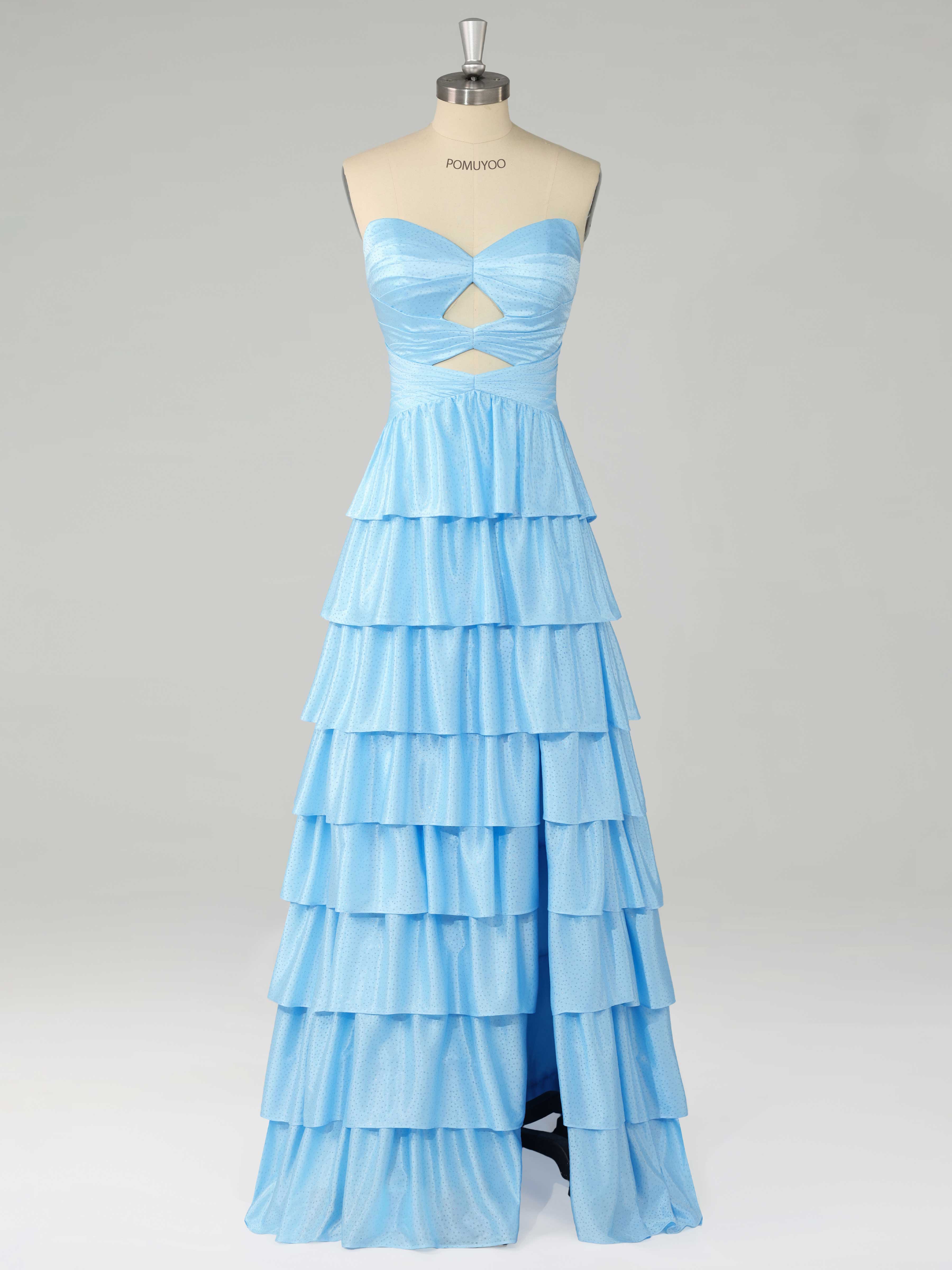 Robes De Bal À Gracieux A-ligne Col En Coeur Échelonné Traîne Balayage Perles Satin