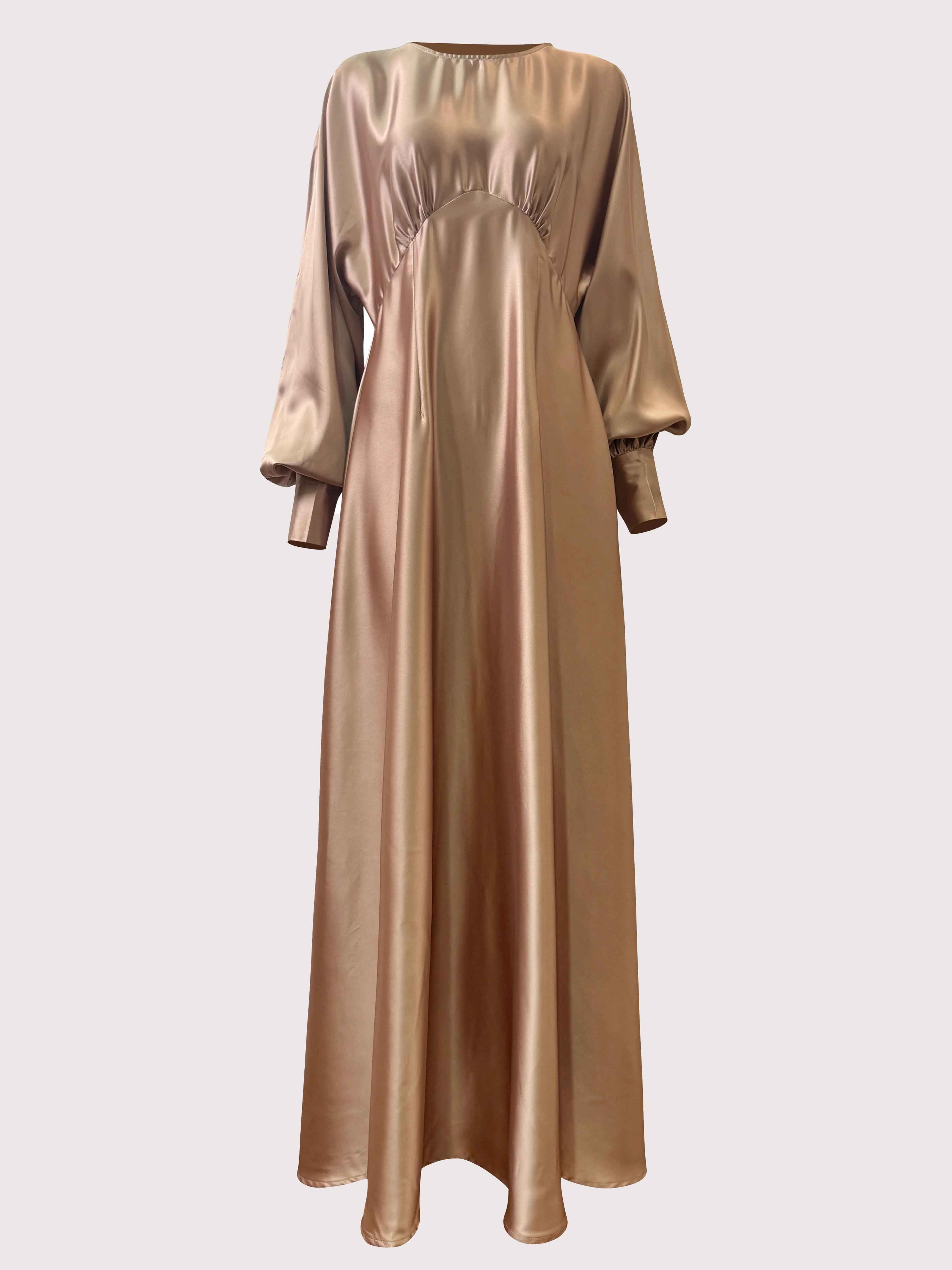 Robes De Demoiselle D'Honneur En Satin À Manches Longues Wrenna