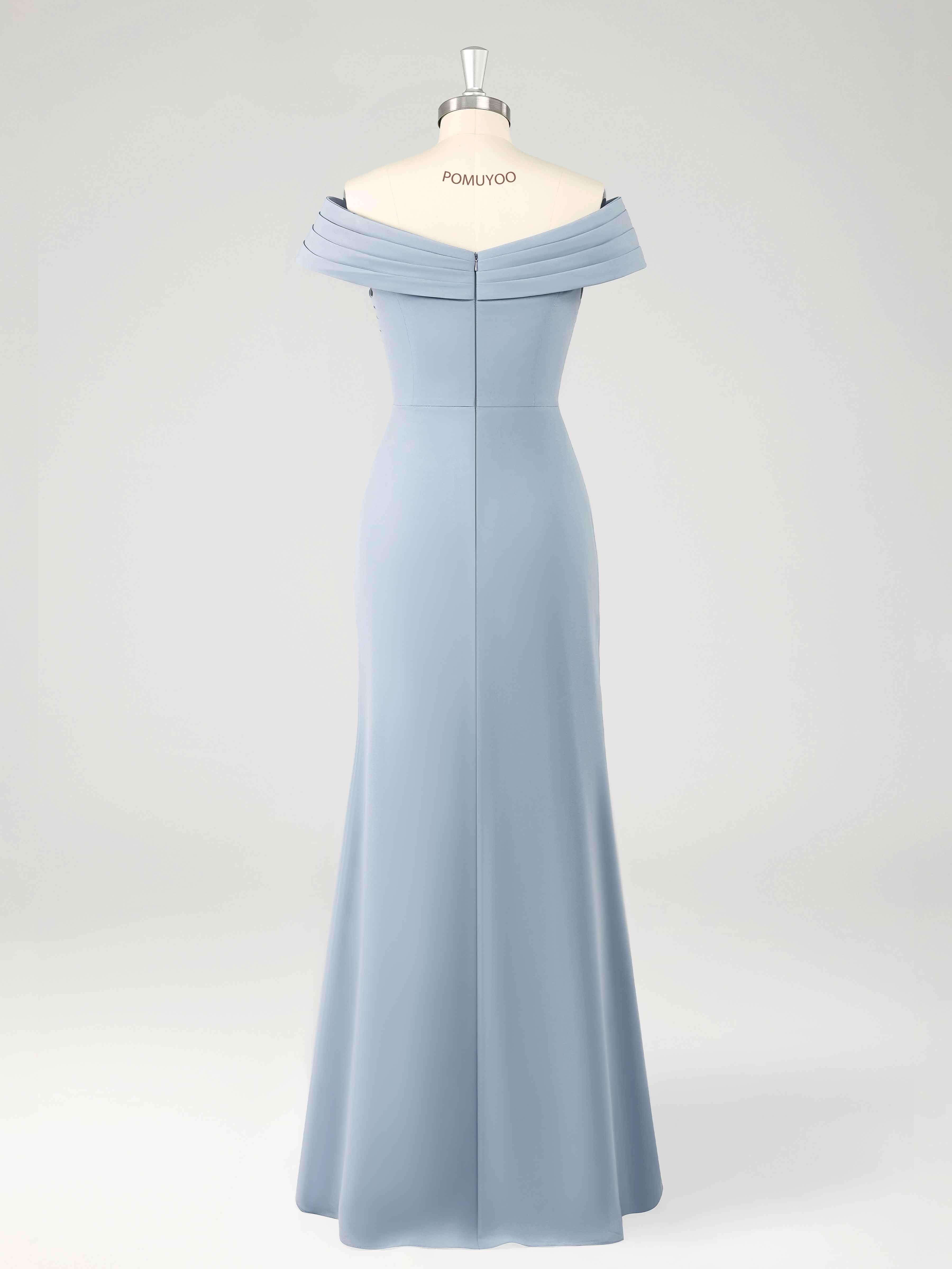 Robes Mère De La Mariée En Mousseline À Sans Manches Longueur Au Sol Draelithra