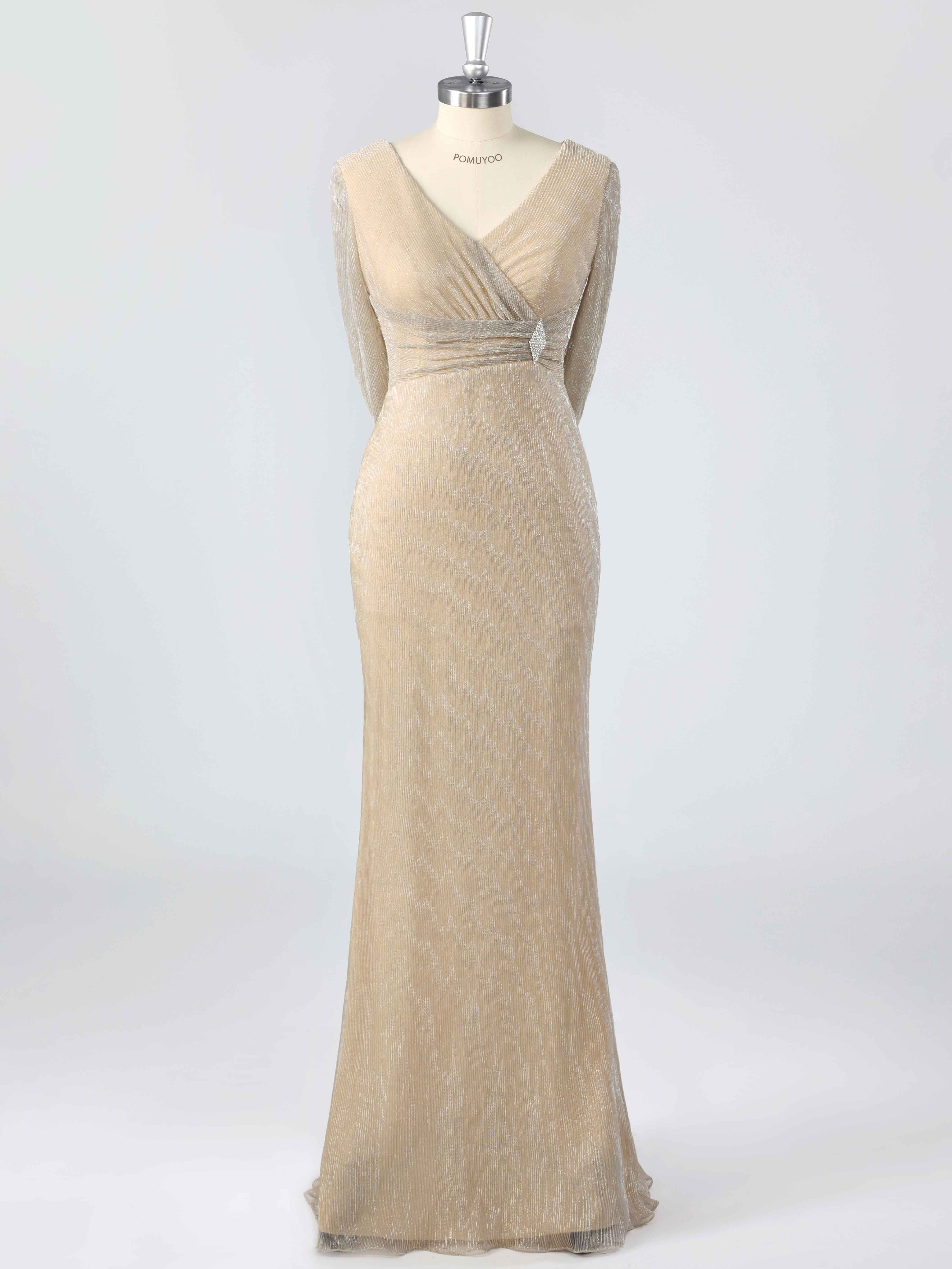 Robes Mère De La Mariée Gaine À Perles Ruché Avec Châle