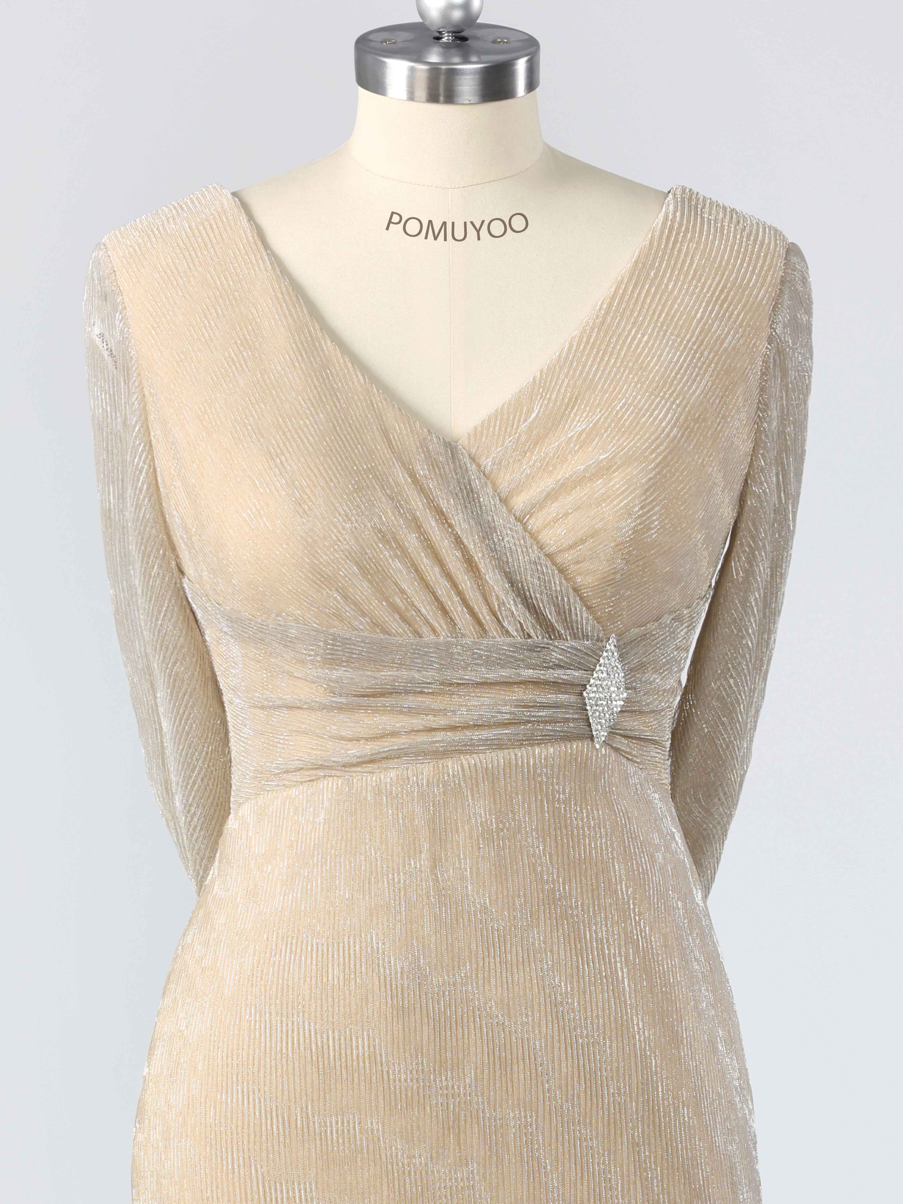 Robes Mère De La Mariée Gaine À Perles Ruché Avec Châle