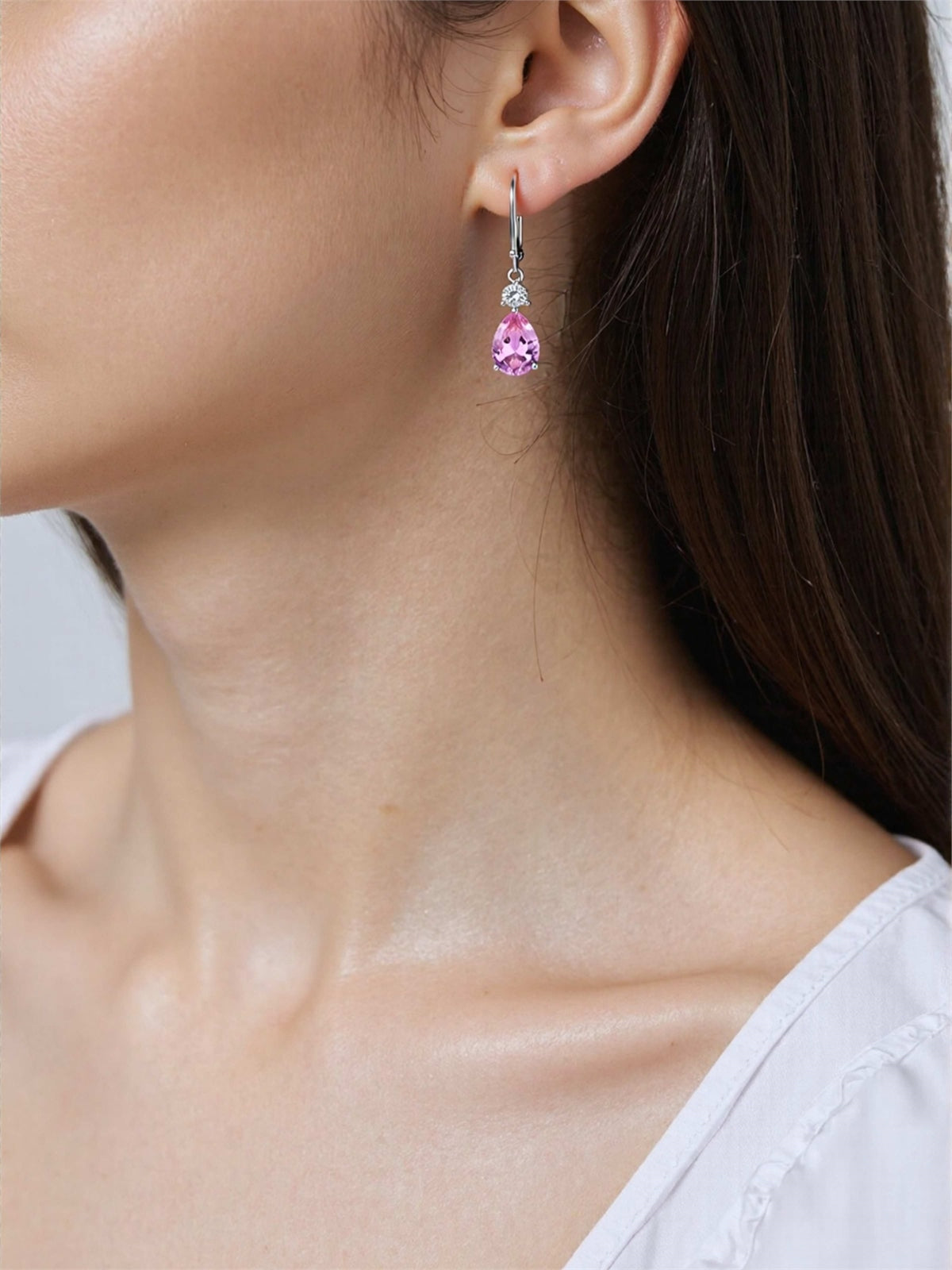 Boucles D'Oreilles Dormeuses En Cristal En Forme De Goutte