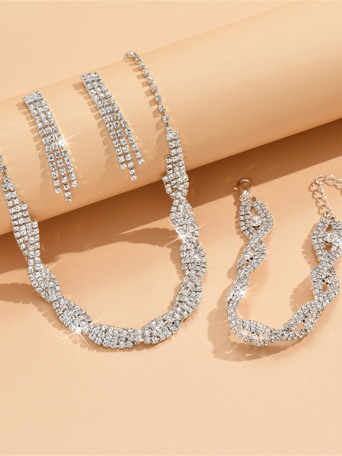 Parure De Bijoux Habillée En Strass