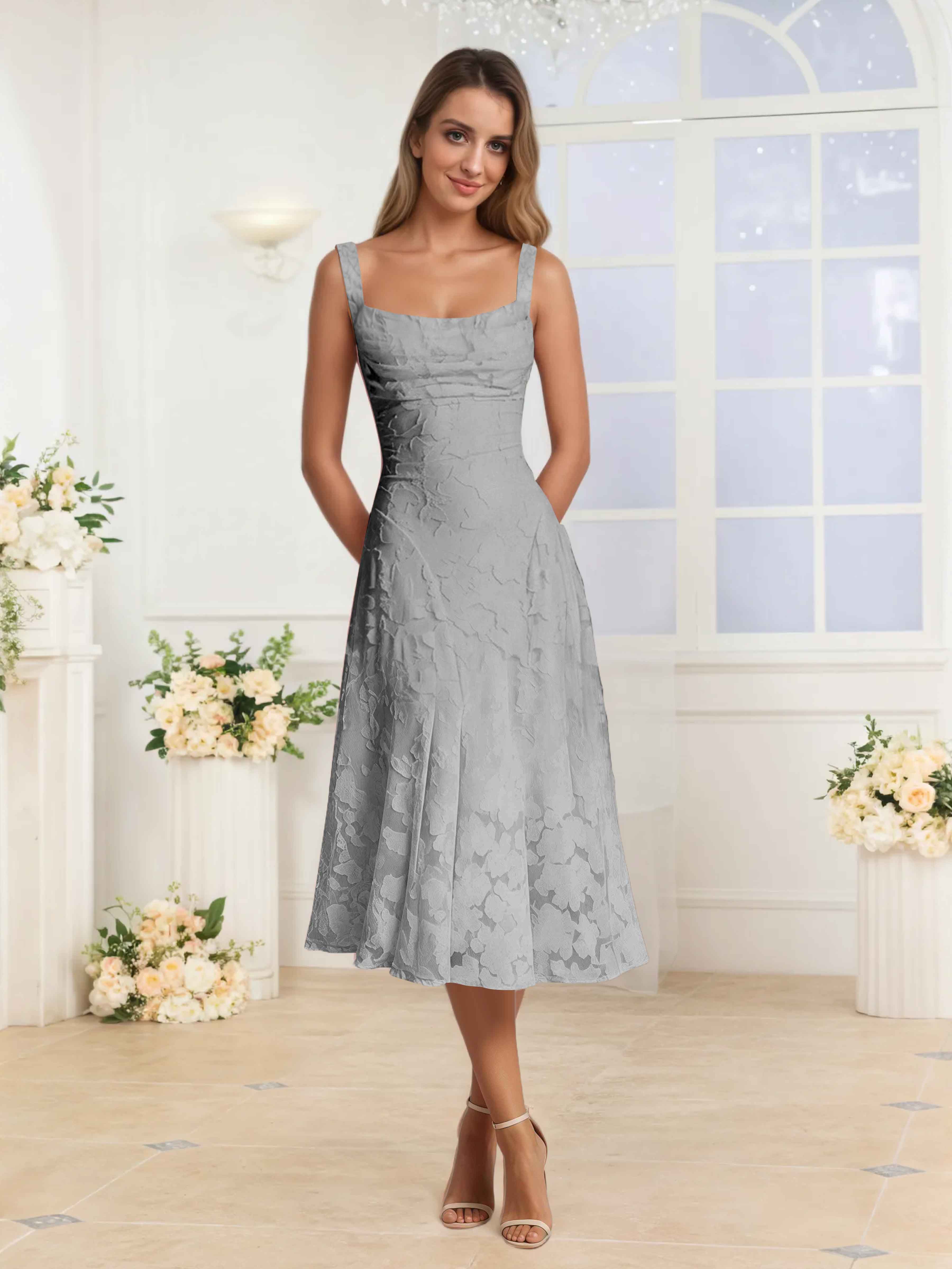 Livraison Gratuite - Robes De Soirée Midi à Bretelles Spaghetti Elythara