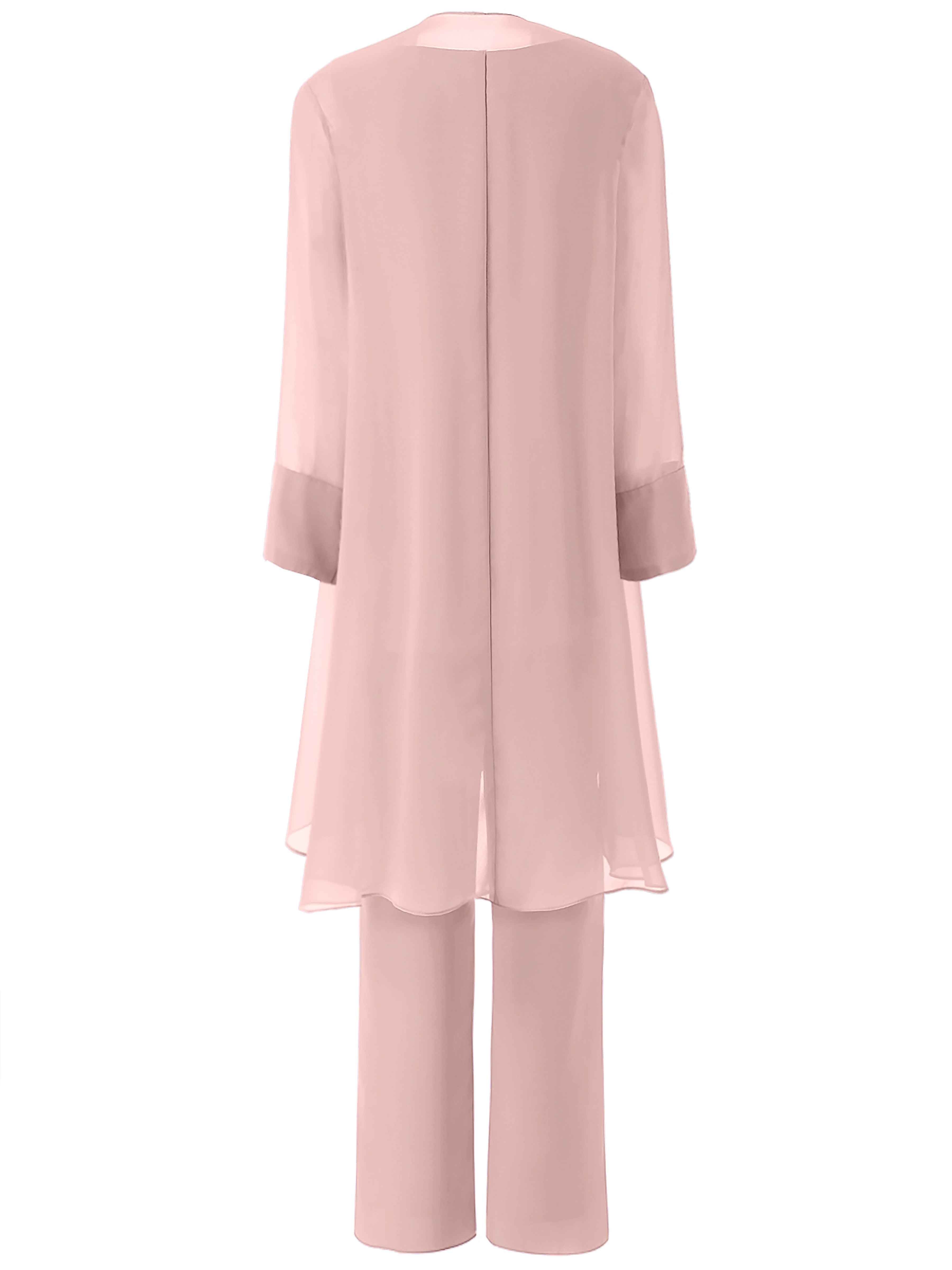 Tailleur-Pantalon Mère De La Mariée 3 Pièces En Mousseline À Volants Hedda