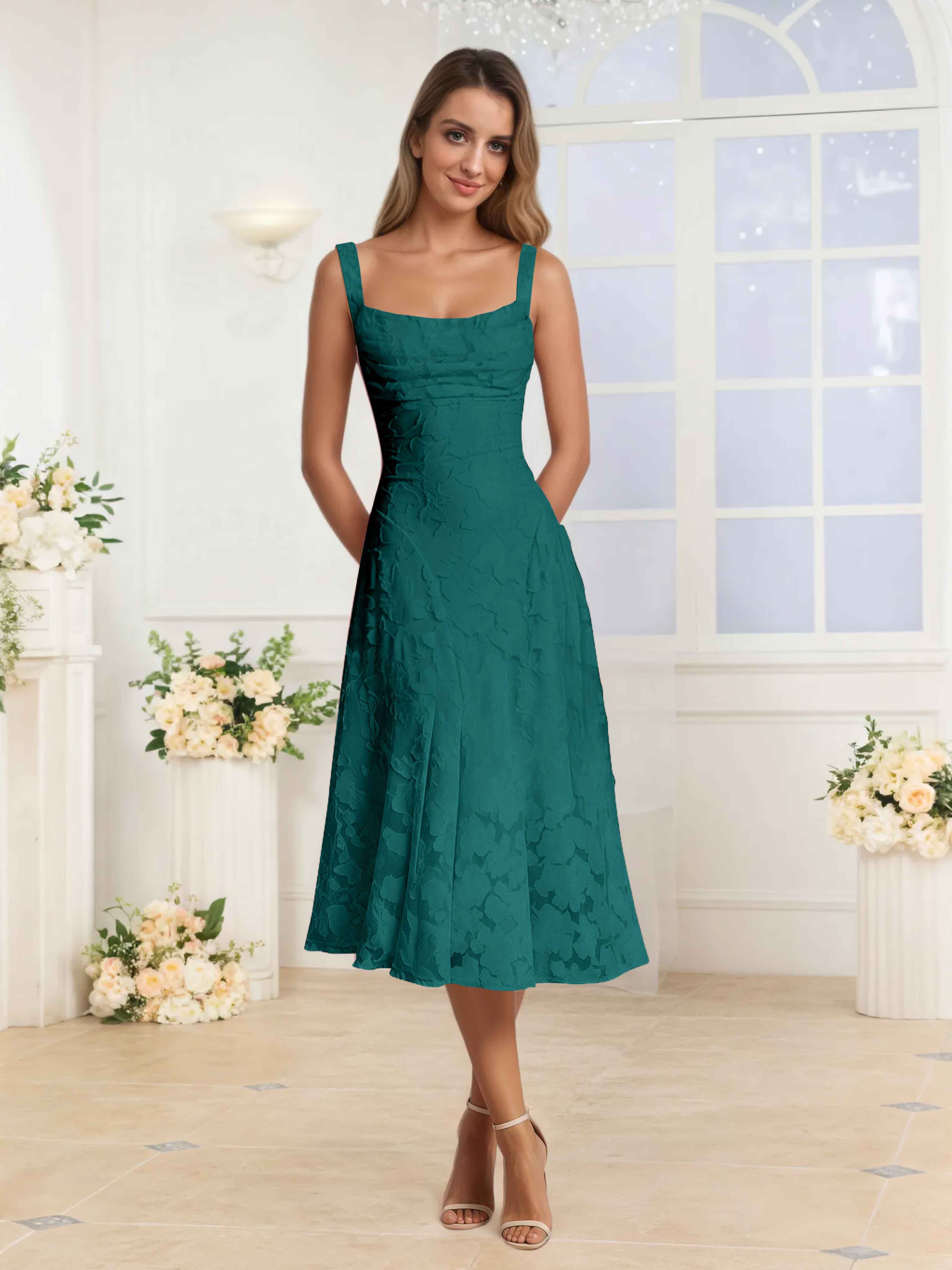 Livraison Gratuite - Robes De Soirée Midi à Bretelles Spaghetti Elythara