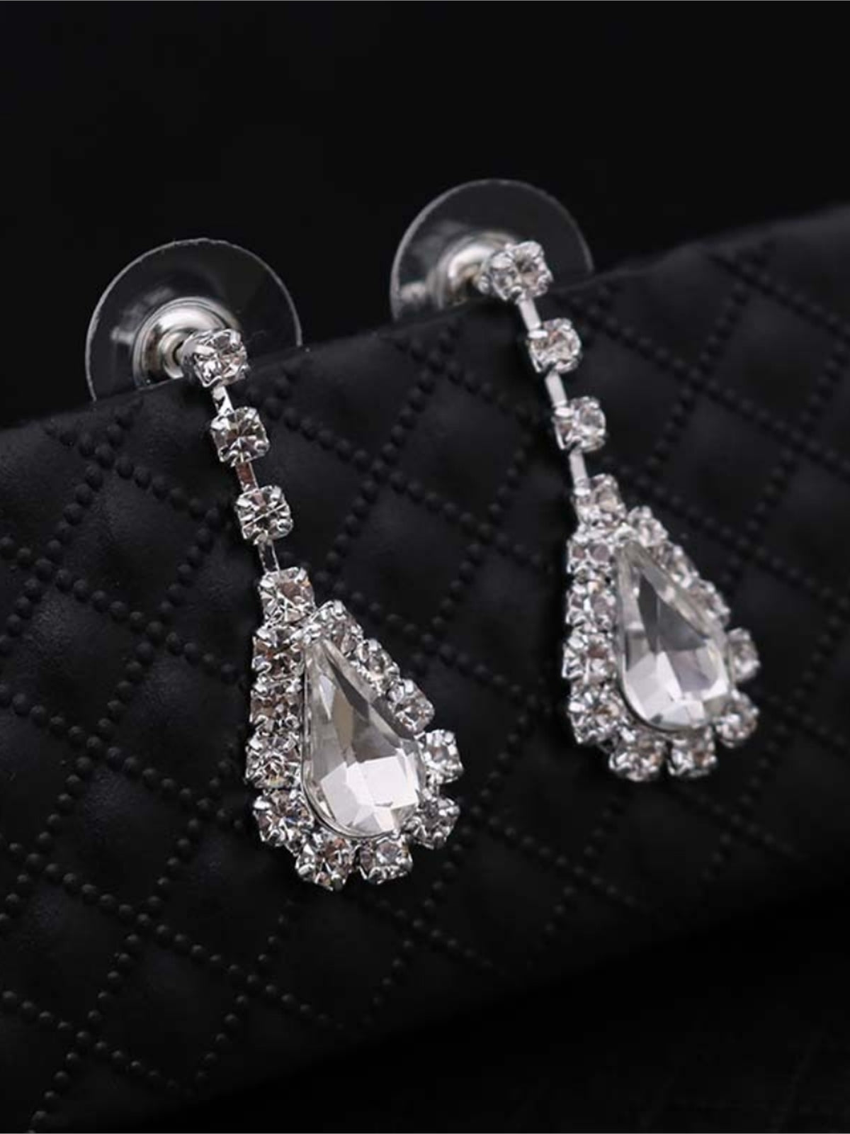 Parure De Bijoux En Cristal En Forme De V Et De Goutte
