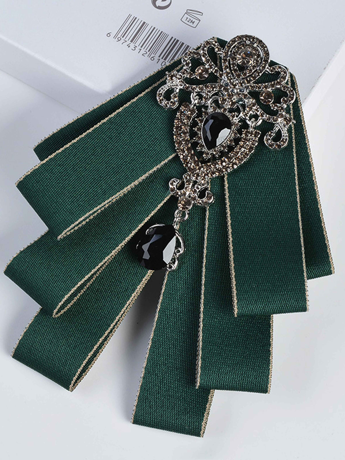 Broche De Revers Ruban À Strass Pour Homme, Accessoire De Costume De Cérémonie