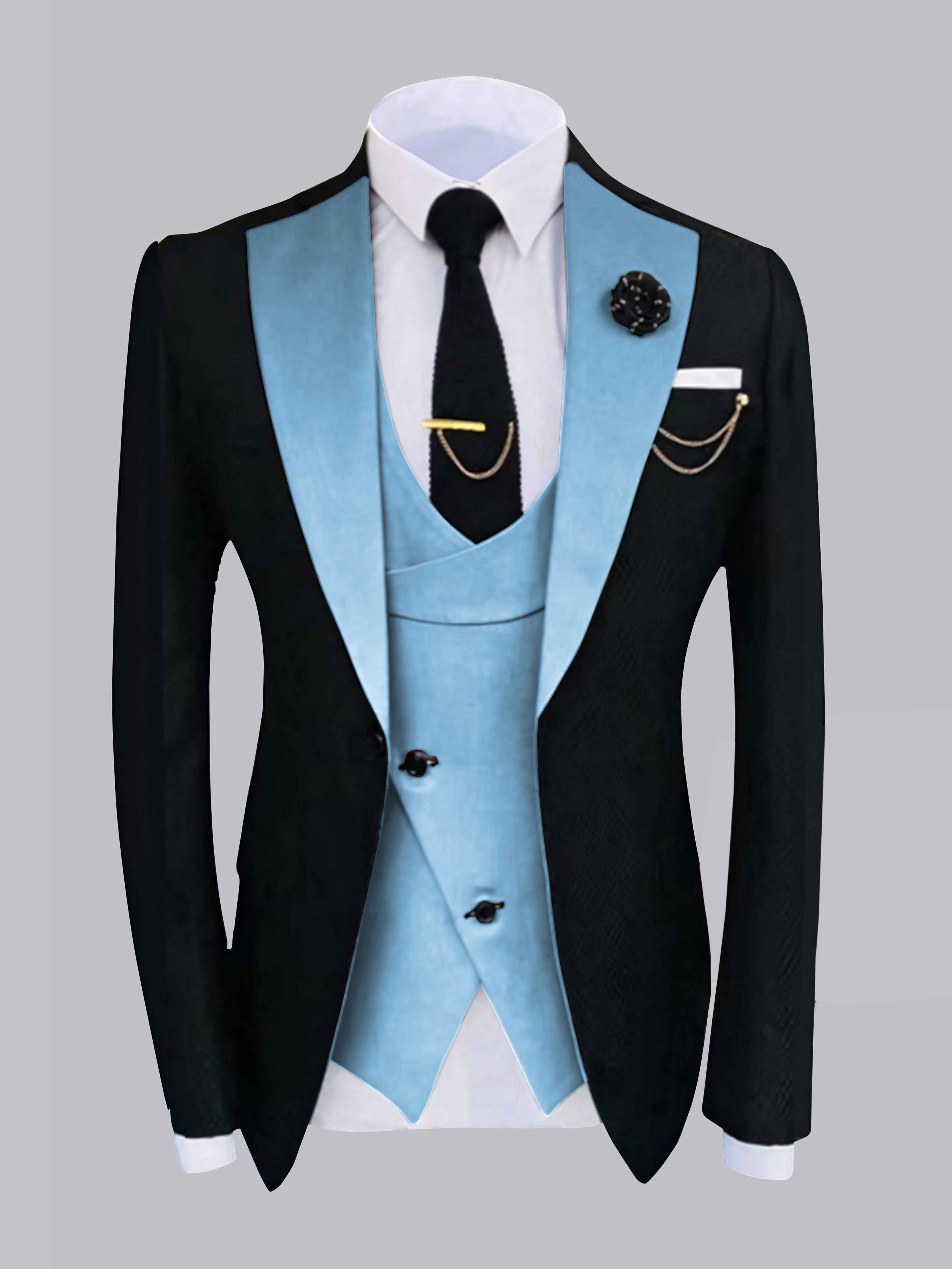 Veste Homme À Un Bouton Avec Détails Contrastés Élégants