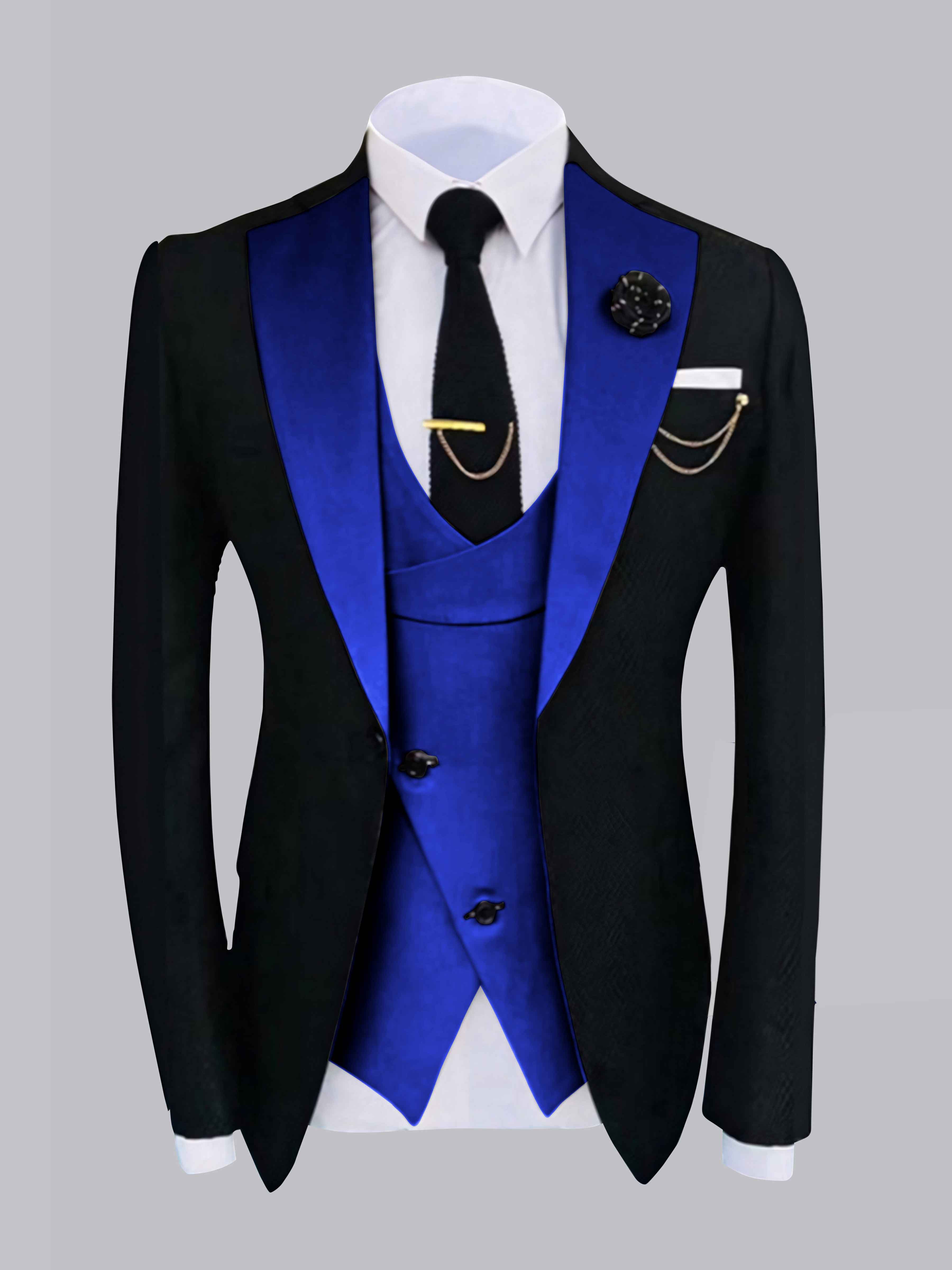 Veste Homme À Un Bouton Avec Détails Contrastés Élégants