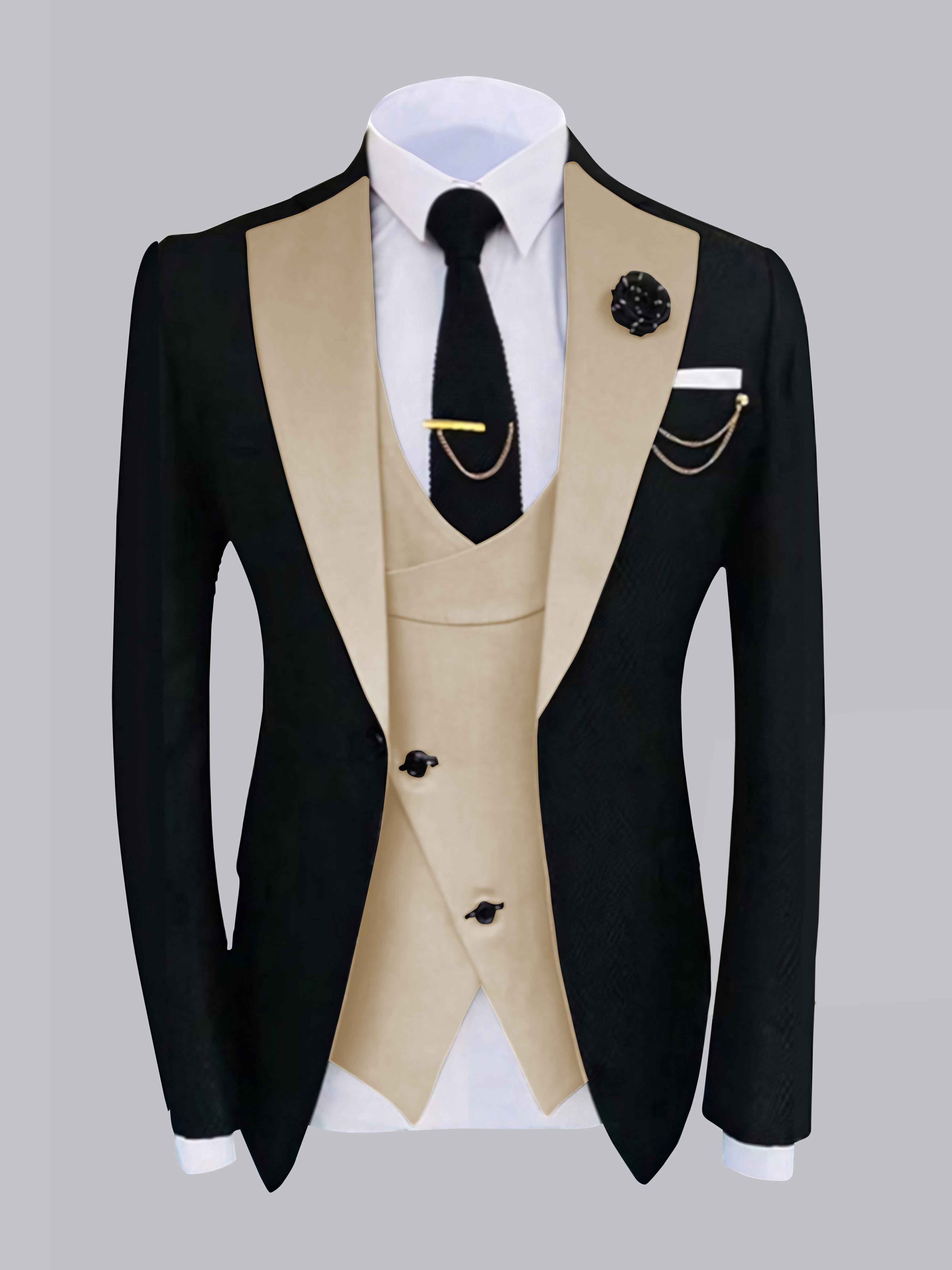 Veste Homme À Un Bouton Avec Détails Contrastés Élégants