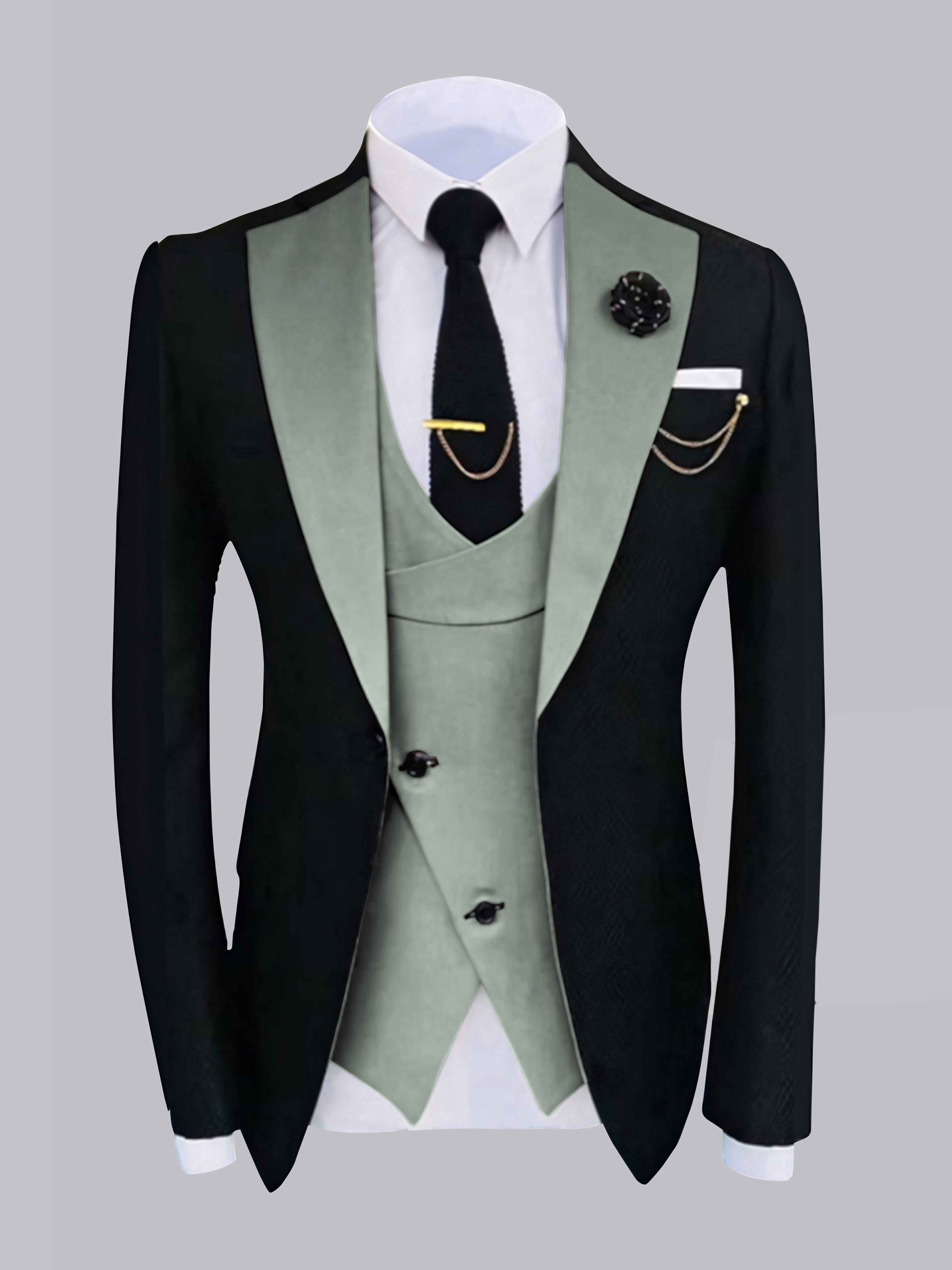 Veste Homme À Un Bouton Avec Détails Contrastés Élégants