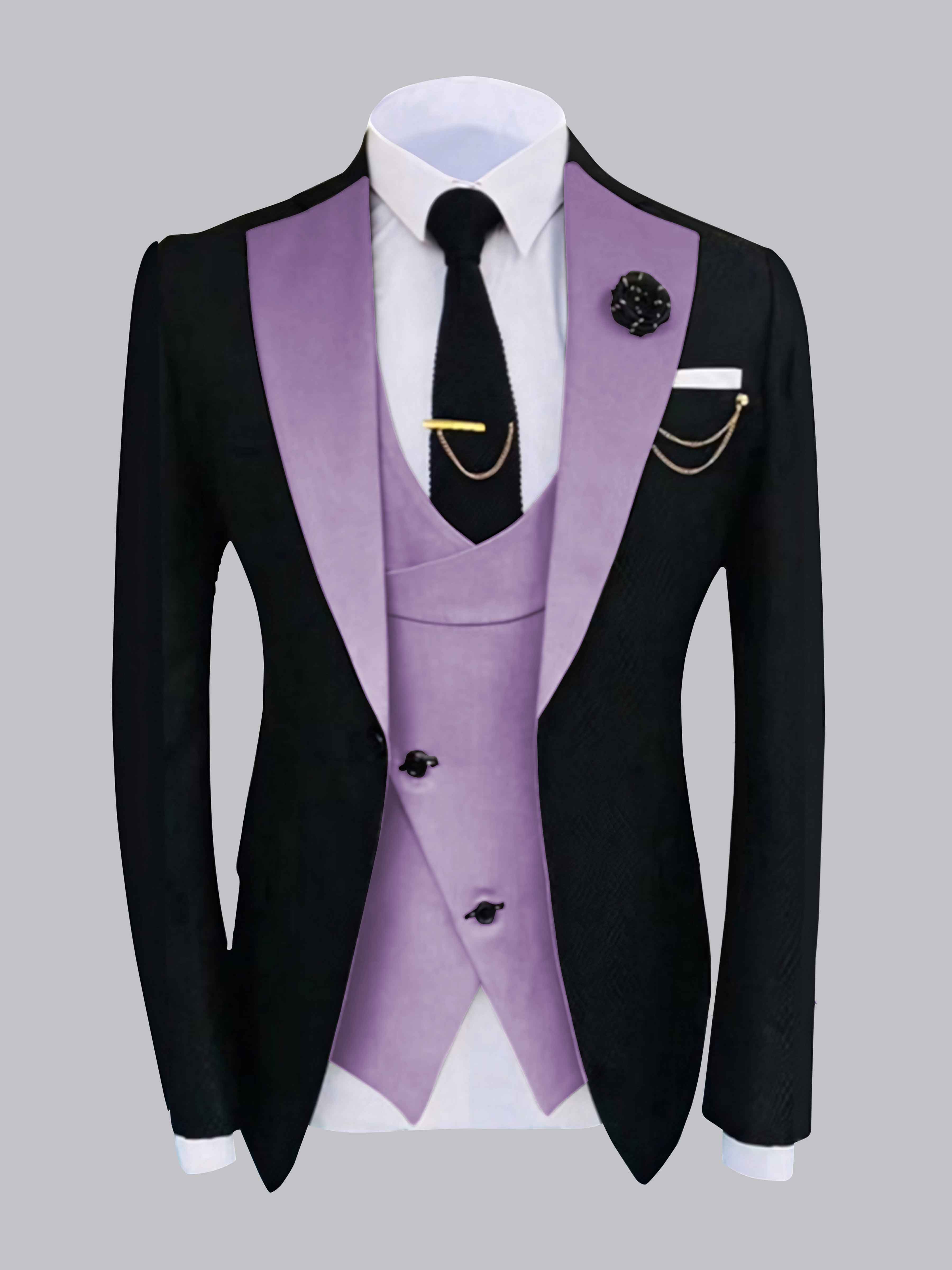 Veste Homme À Un Bouton Avec Détails Contrastés Élégants