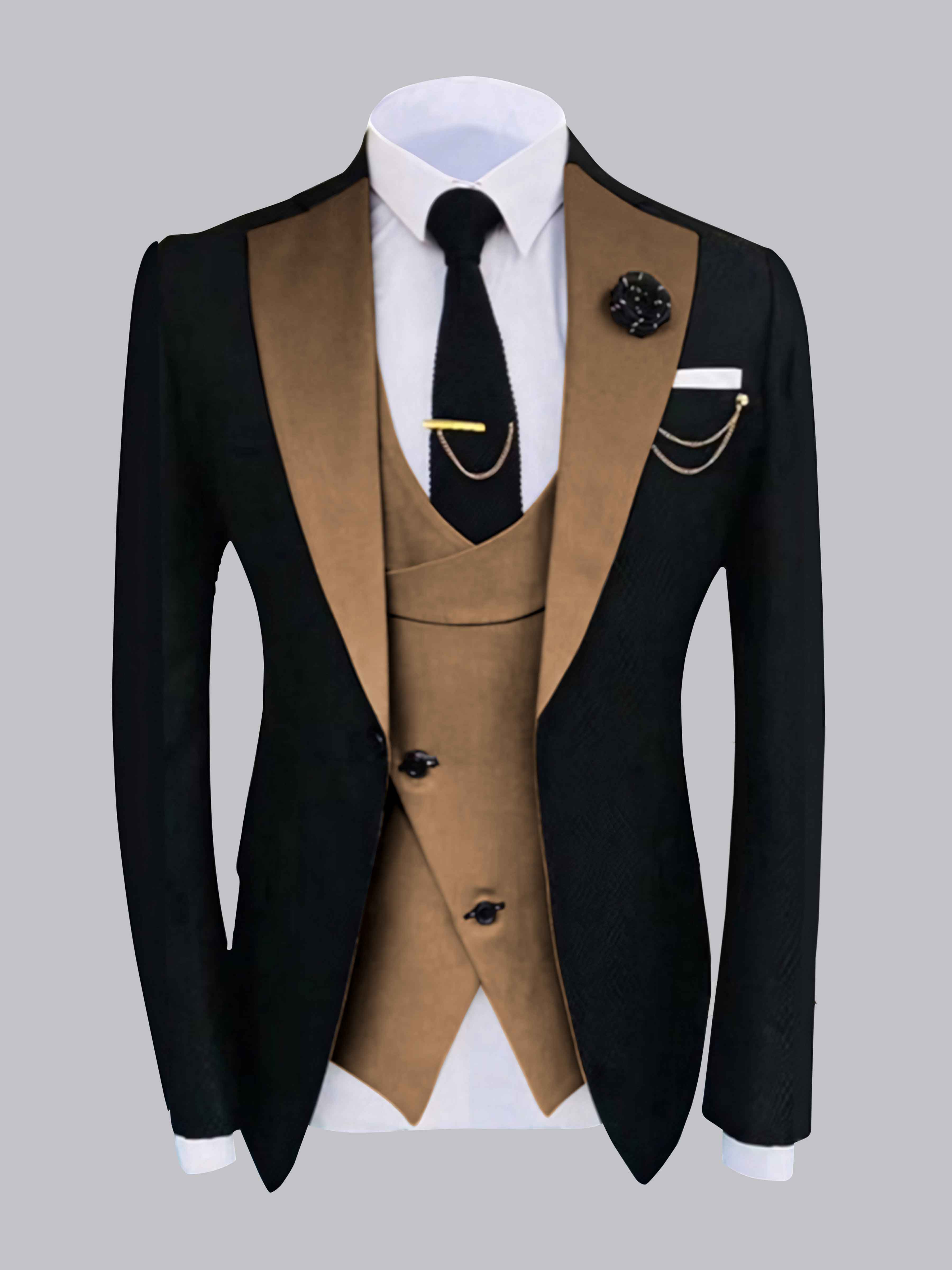 Veste Homme À Un Bouton Avec Détails Contrastés Élégants