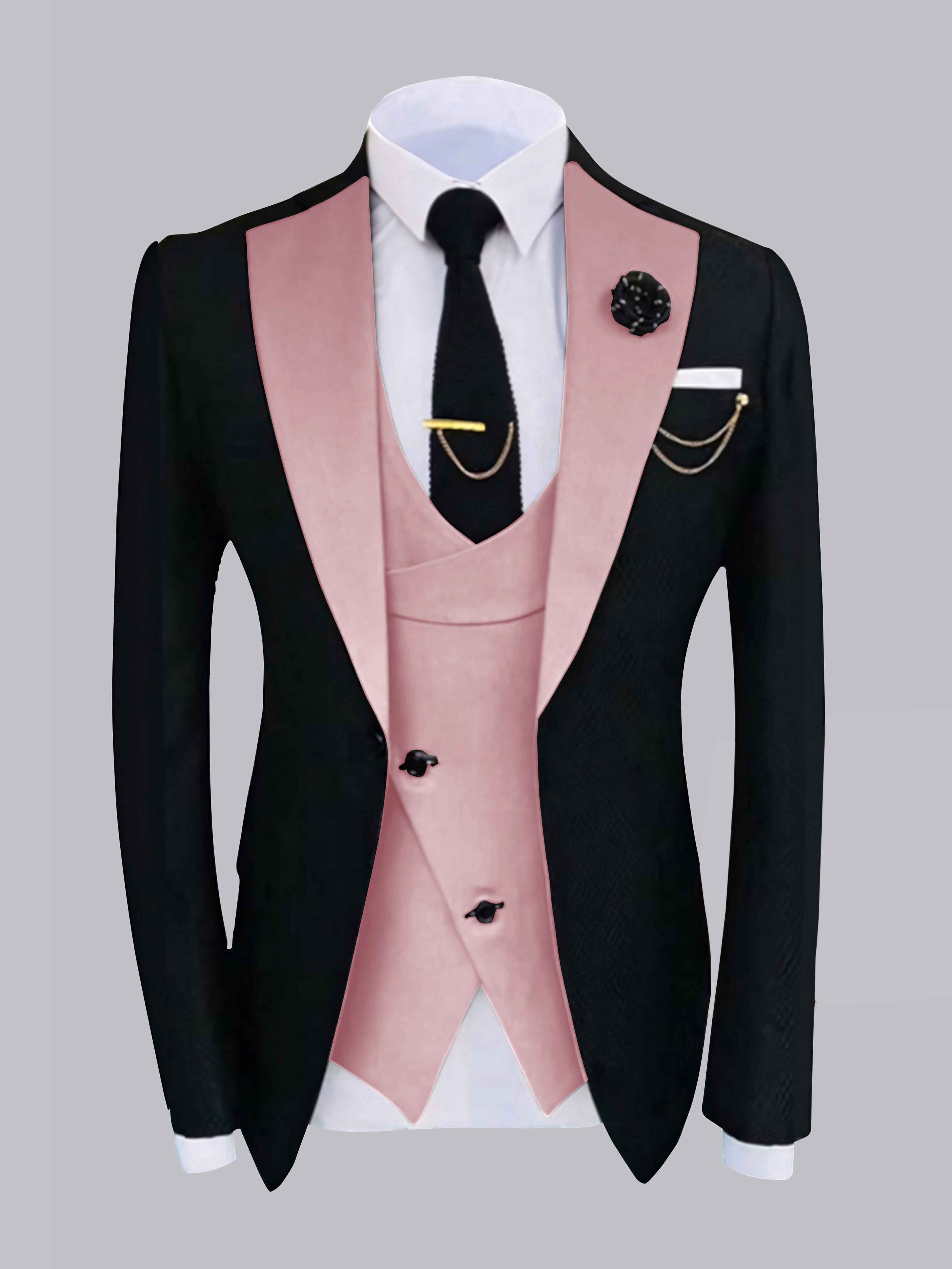 Veste Homme À Un Bouton Avec Détails Contrastés Élégants