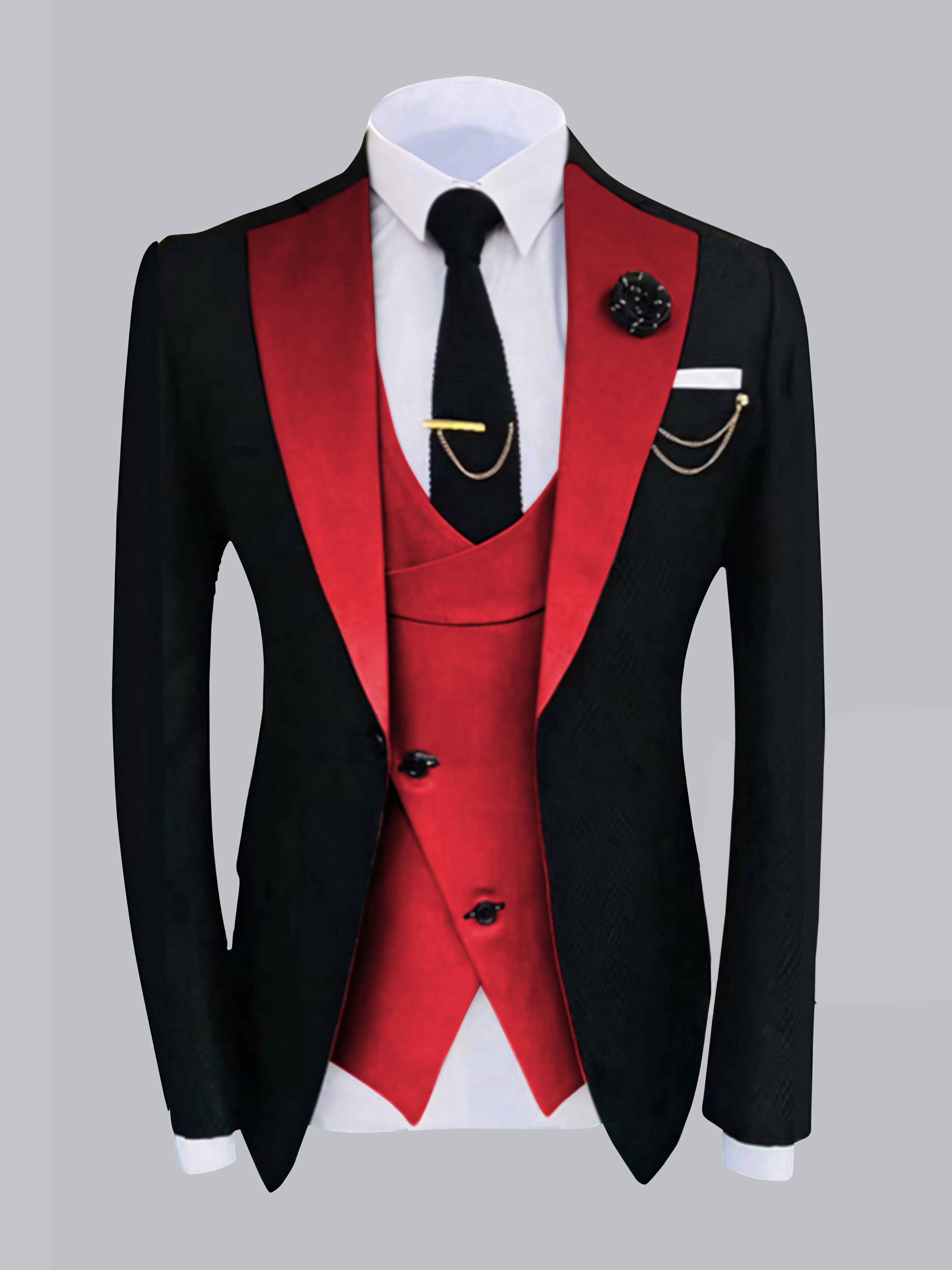 Veste Homme À Un Bouton Avec Détails Contrastés Élégants