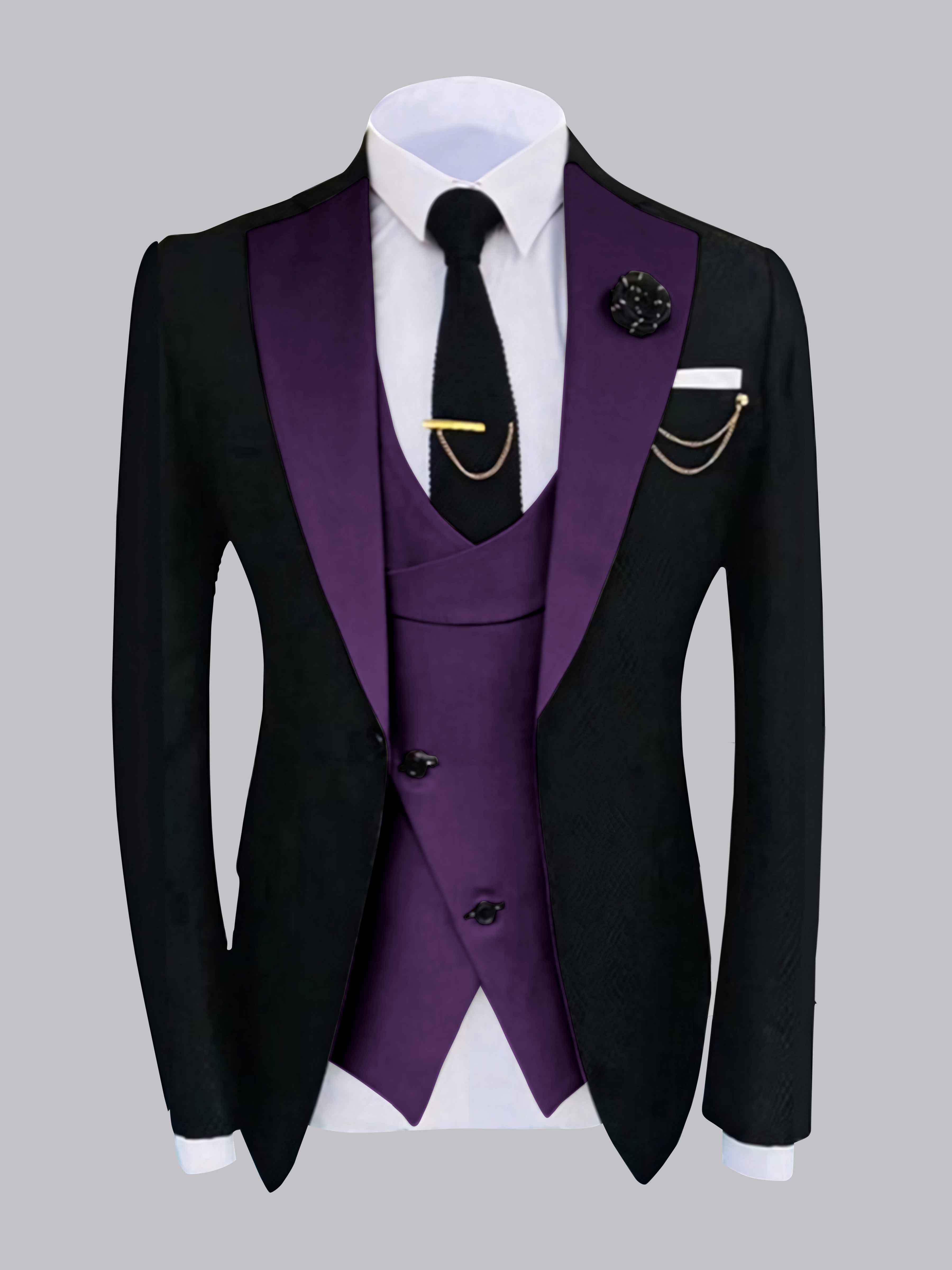 Veste Homme À Un Bouton Avec Détails Contrastés Élégants