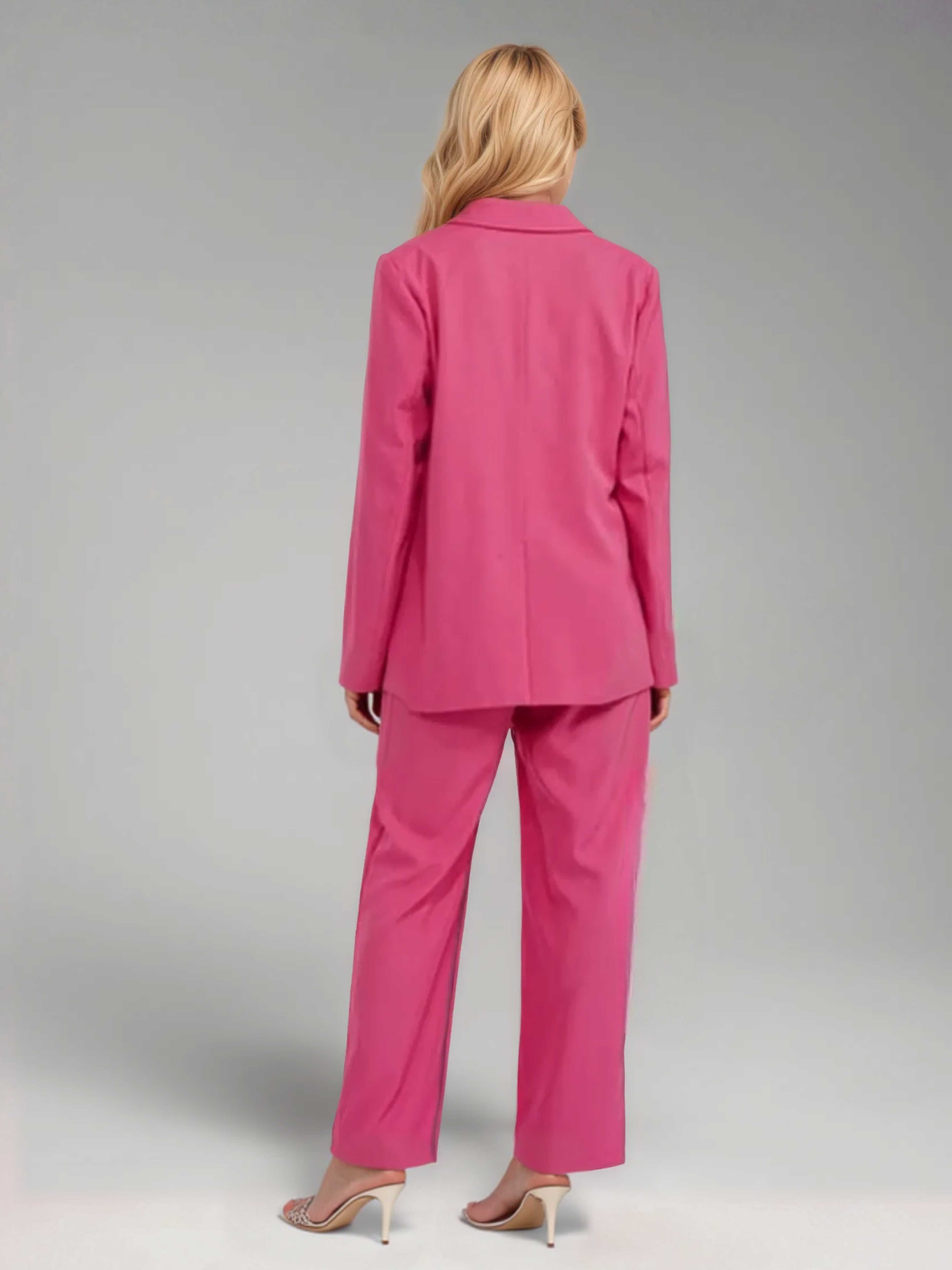 Costume Femme 2 Pièces À Audacieuse Revers Crantés Un Bouton Pour Décontracté