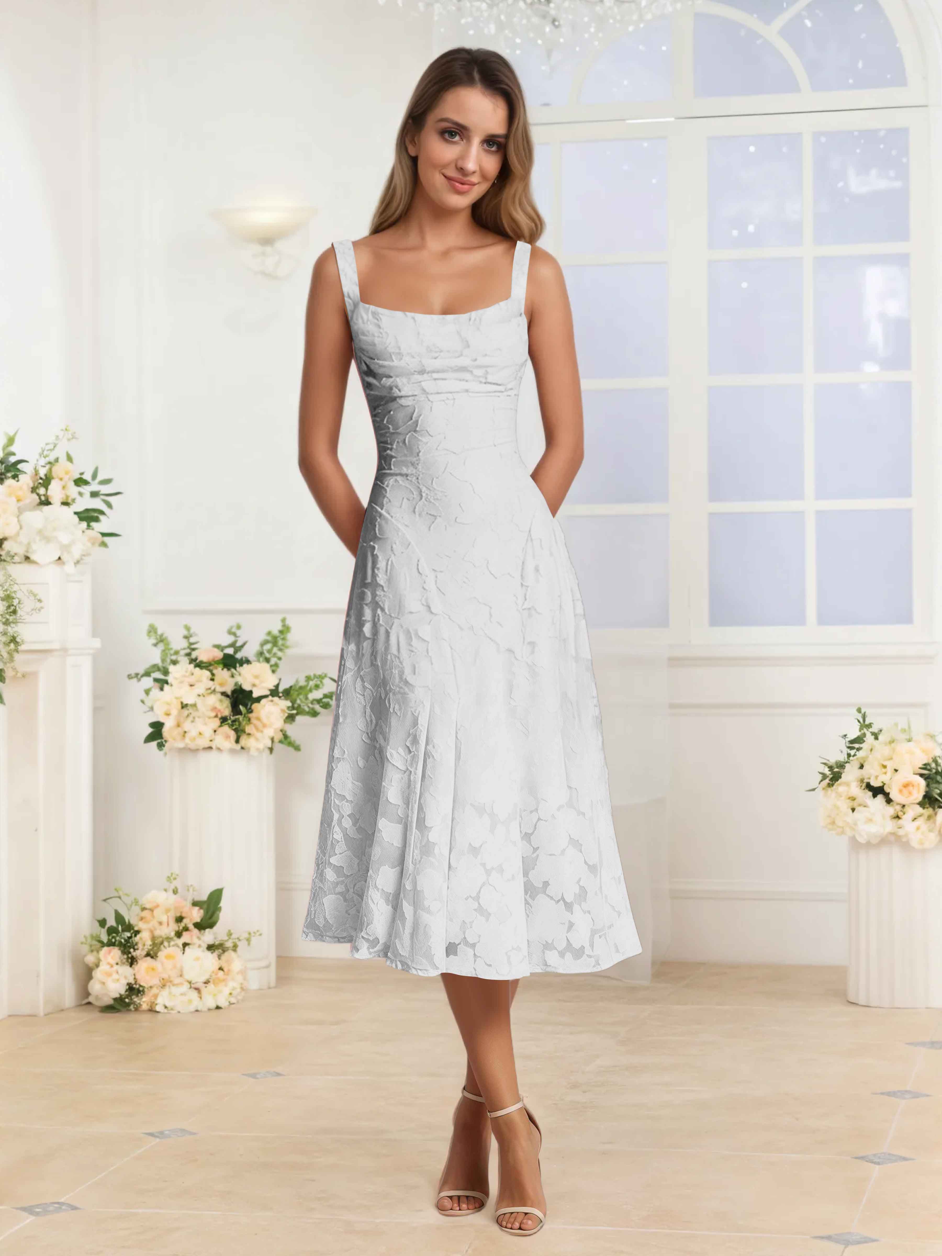 Livraison Gratuite - Robes De Soirée Midi à Bretelles Spaghetti Elythara