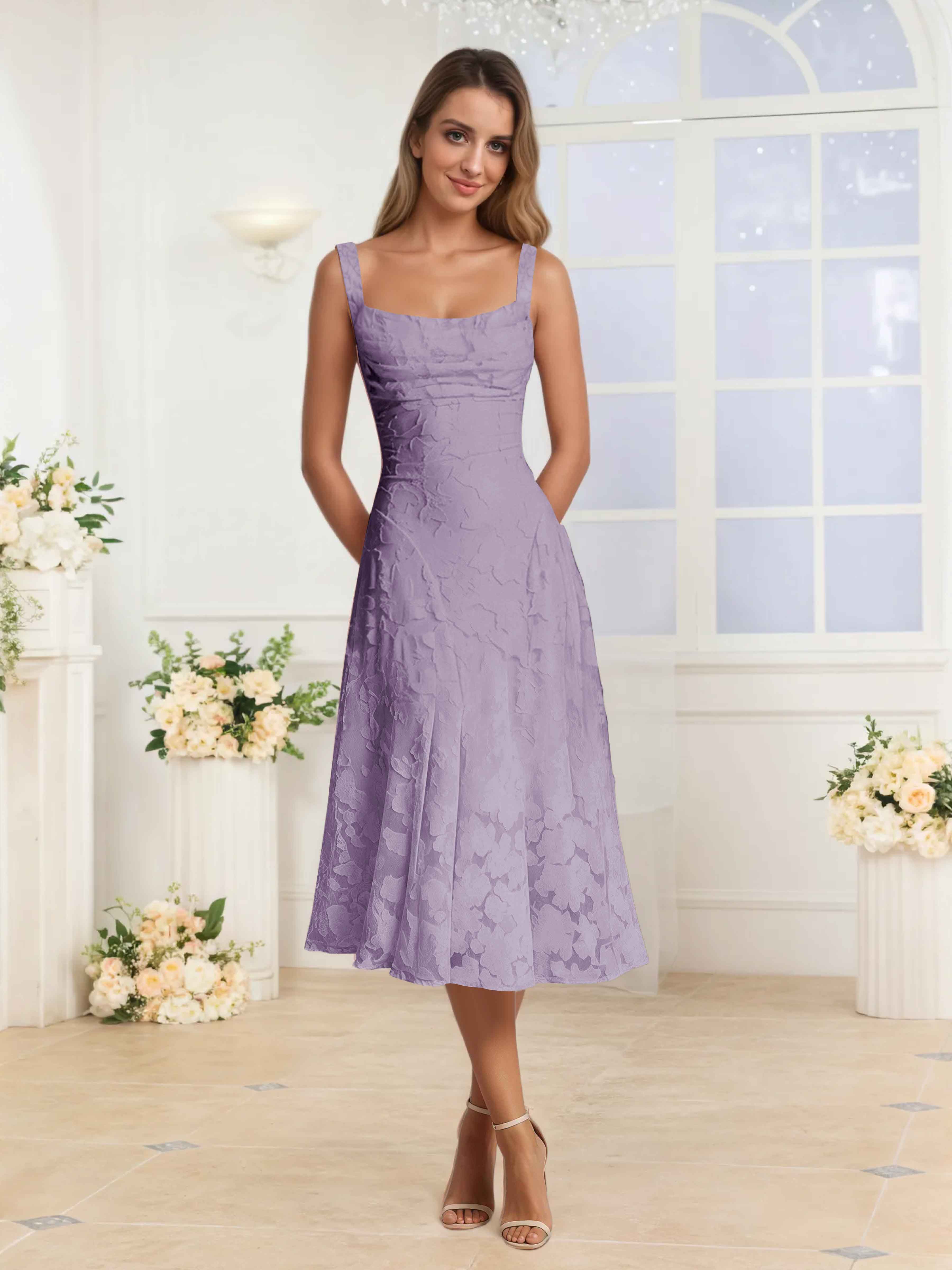 Livraison Gratuite - Robes De Soirée Midi à Bretelles Spaghetti Elythara