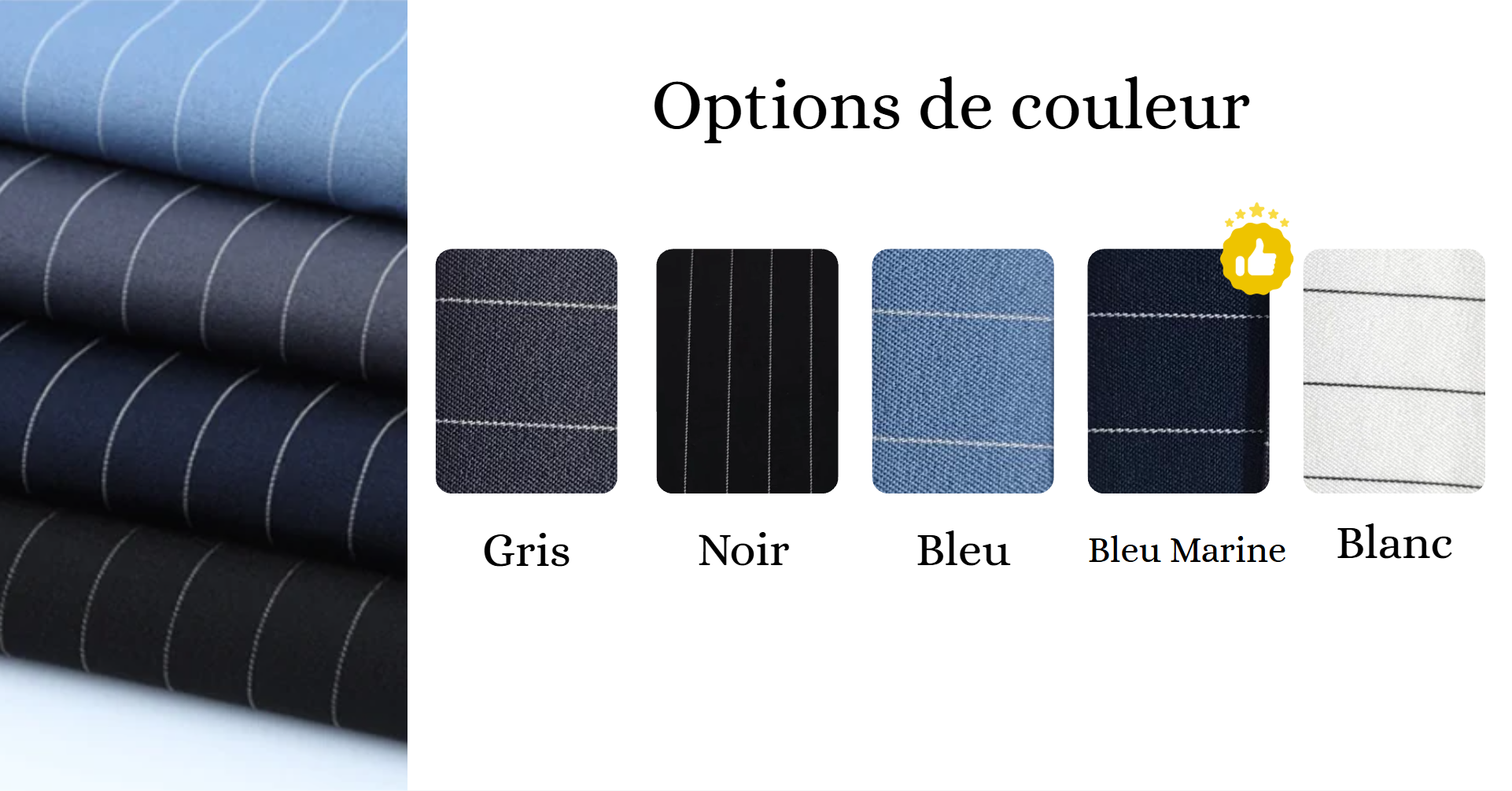 Costume Homme 2 Pièces À Classique Coupe Ajustée Rayures Fines Pour Mariage