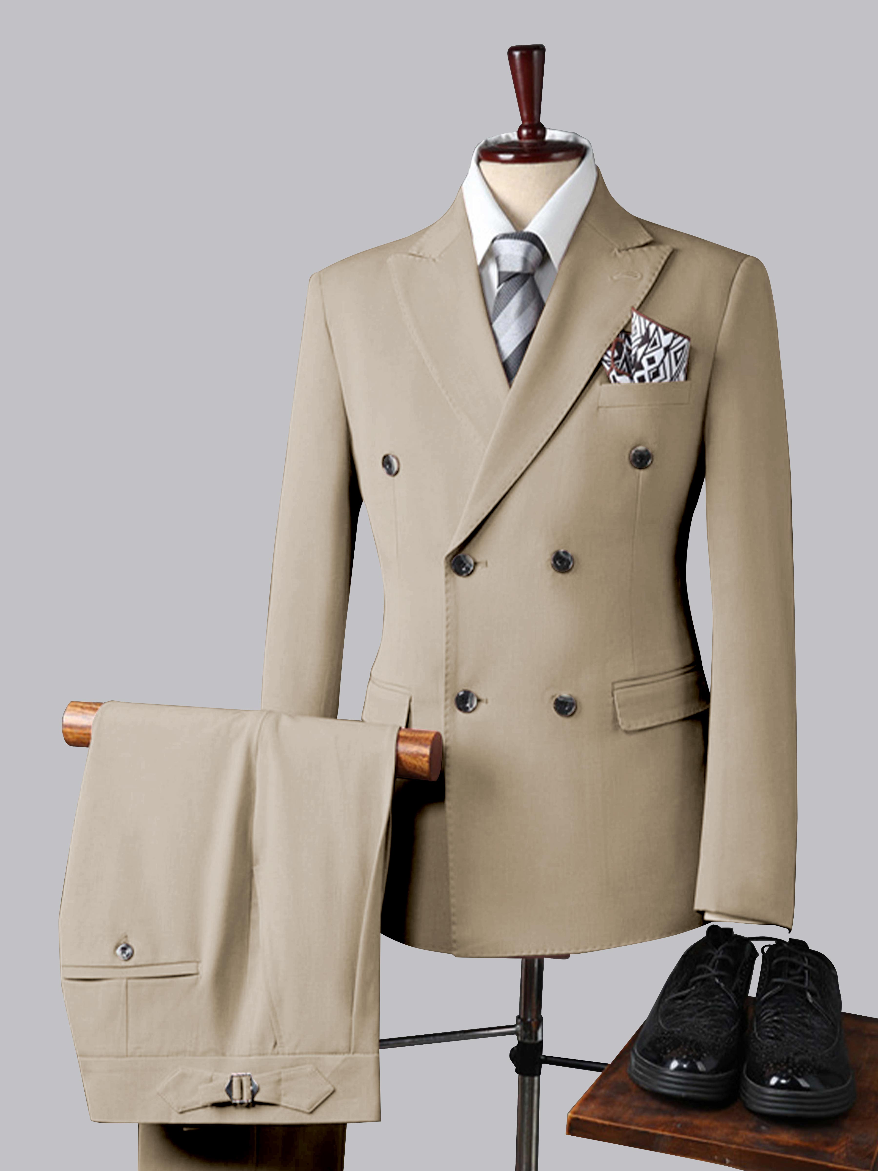 Costume Homme 3 Pièces À Double Boutonnage Classique