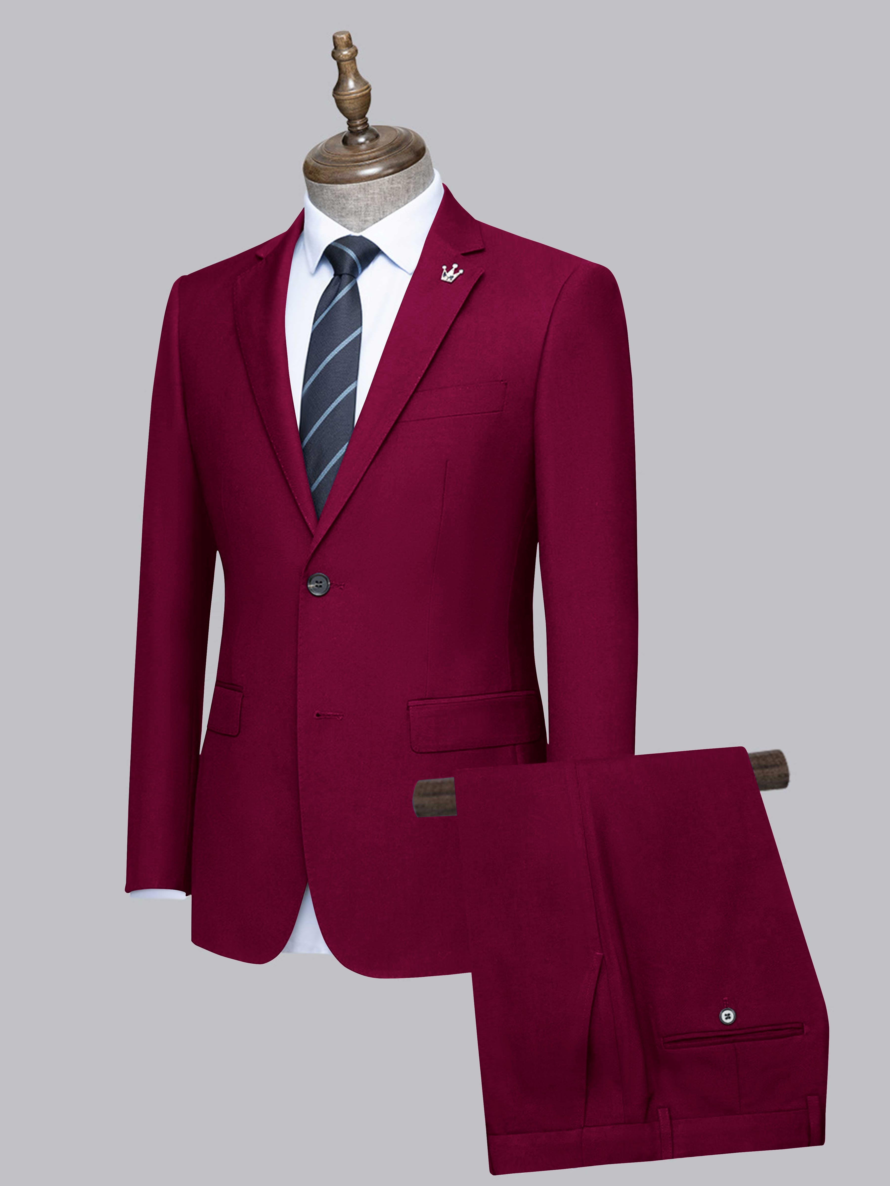 Costume Homme De Mariage 2 Pièces À Simple Boutonnage Ajusté