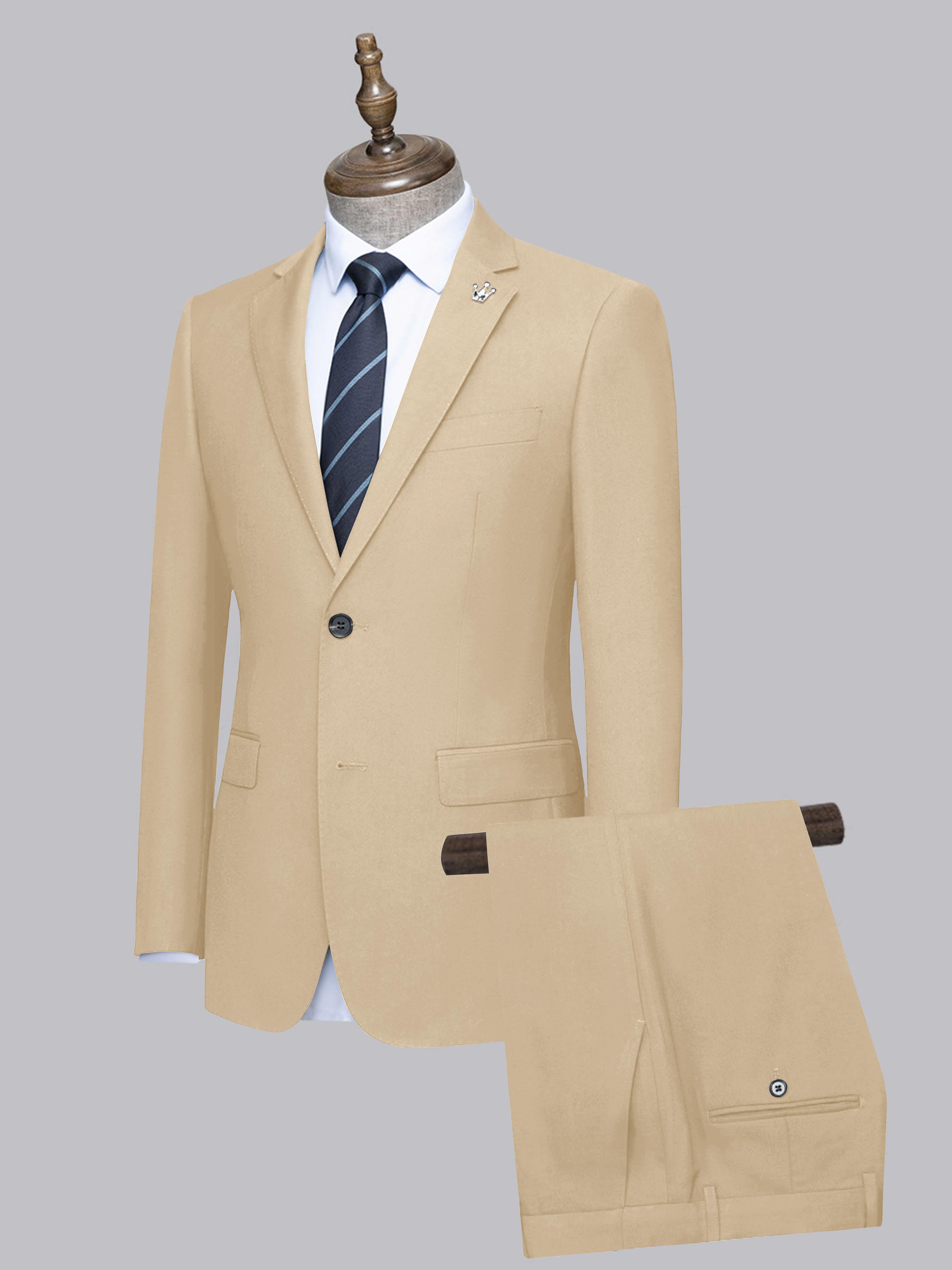 Costume Homme De Mariage 2 Pièces À Simple Boutonnage Ajusté