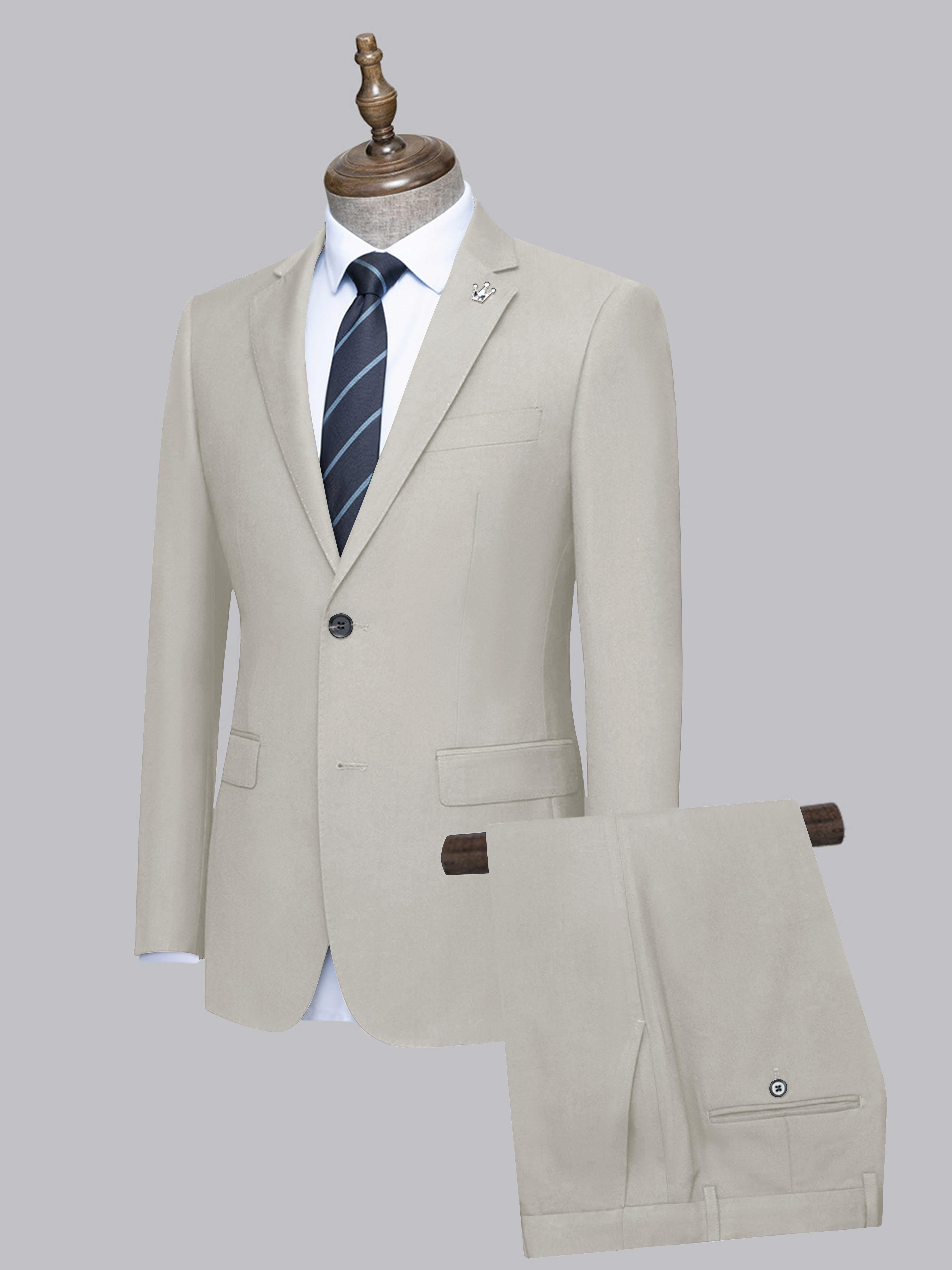 Costume Homme De Mariage 2 Pièces À Simple Boutonnage Ajusté