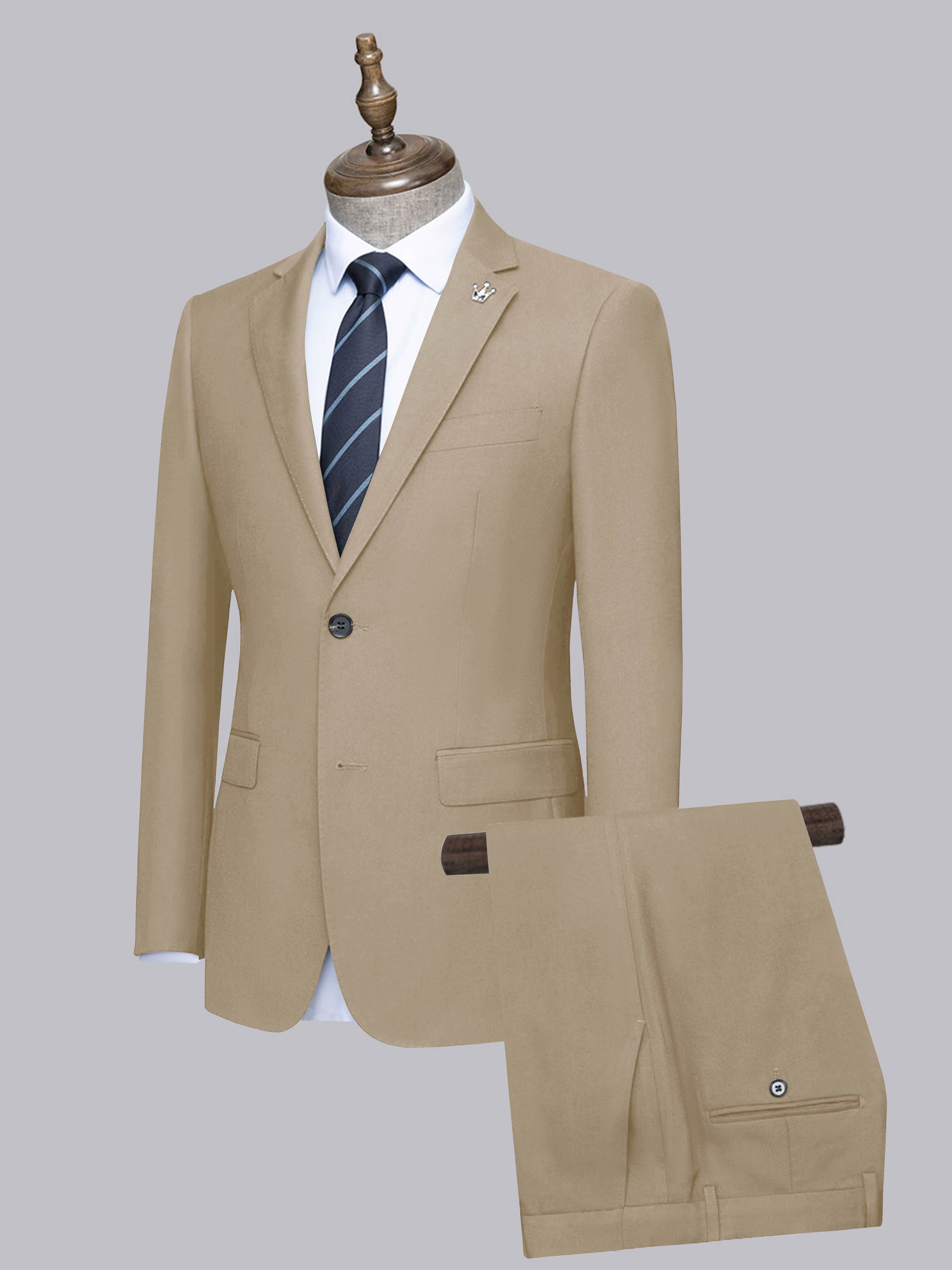 Costume Homme De Mariage 2 Pièces À Simple Boutonnage Ajusté
