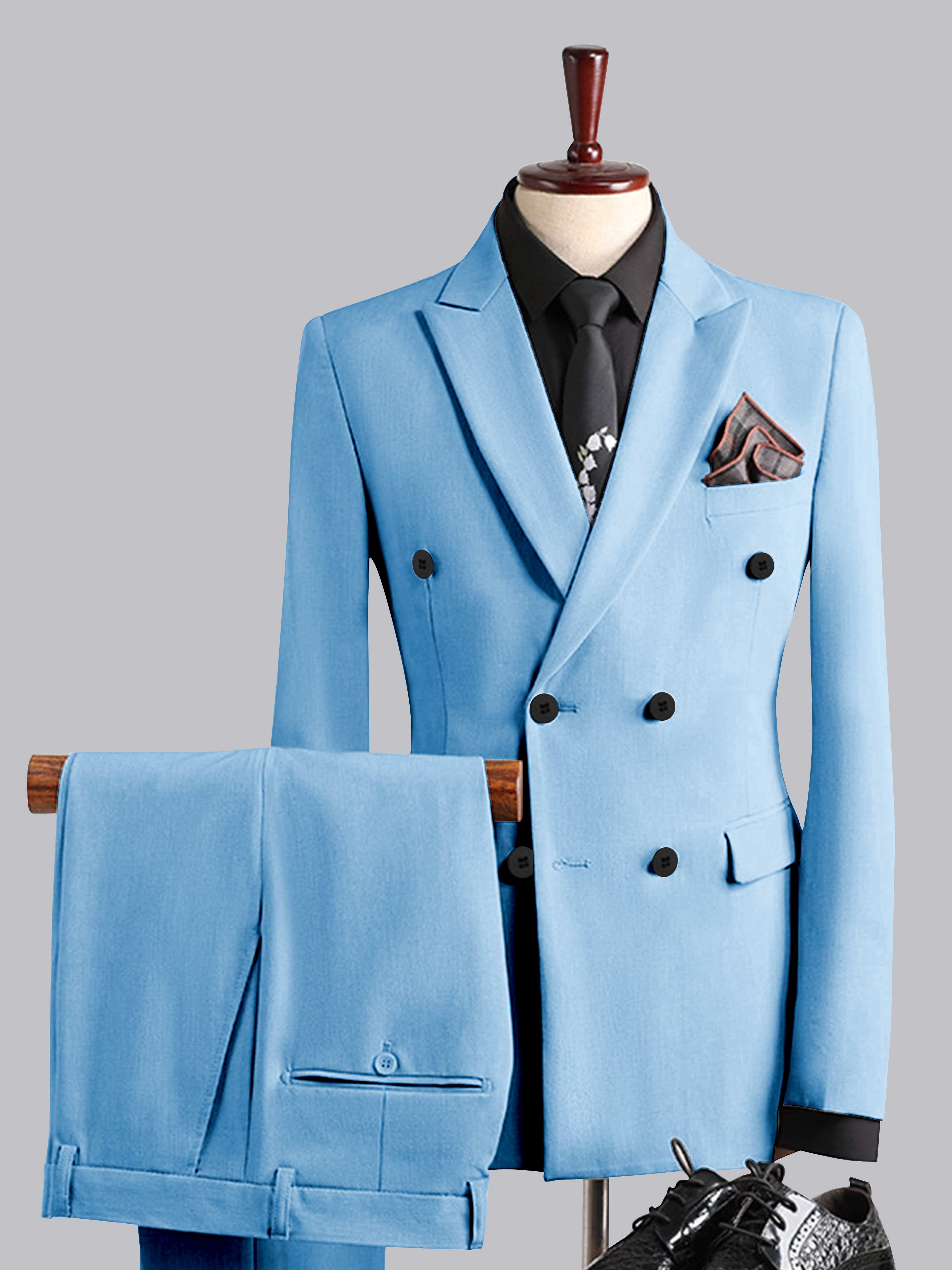 Costume Homme De Mariage 3 Pièces À Double Boutonnage Élégant