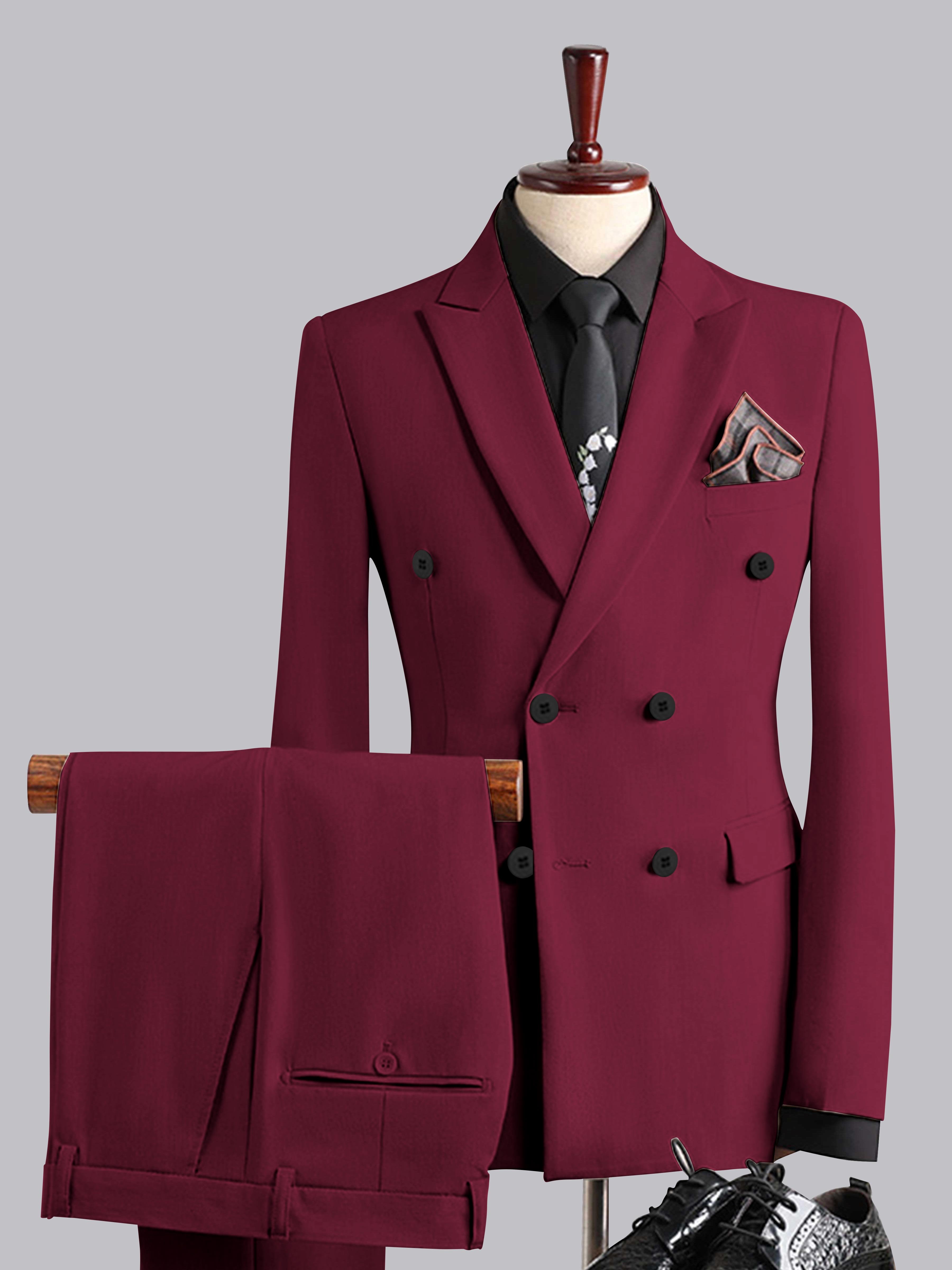 Costume Homme De Mariage 3 Pièces À Double Boutonnage Élégant