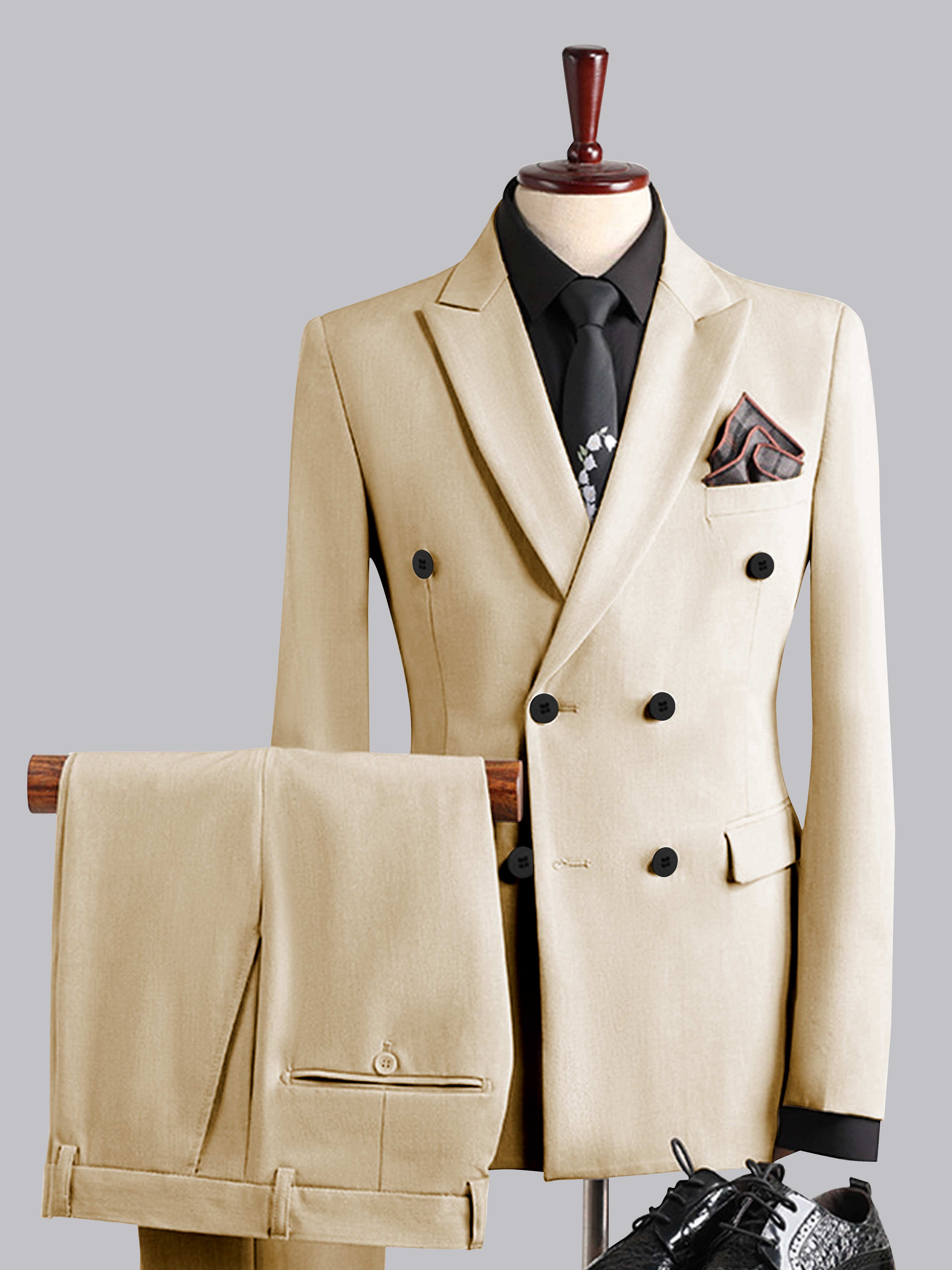 Costume Homme De Mariage 3 Pièces À Double Boutonnage Élégant