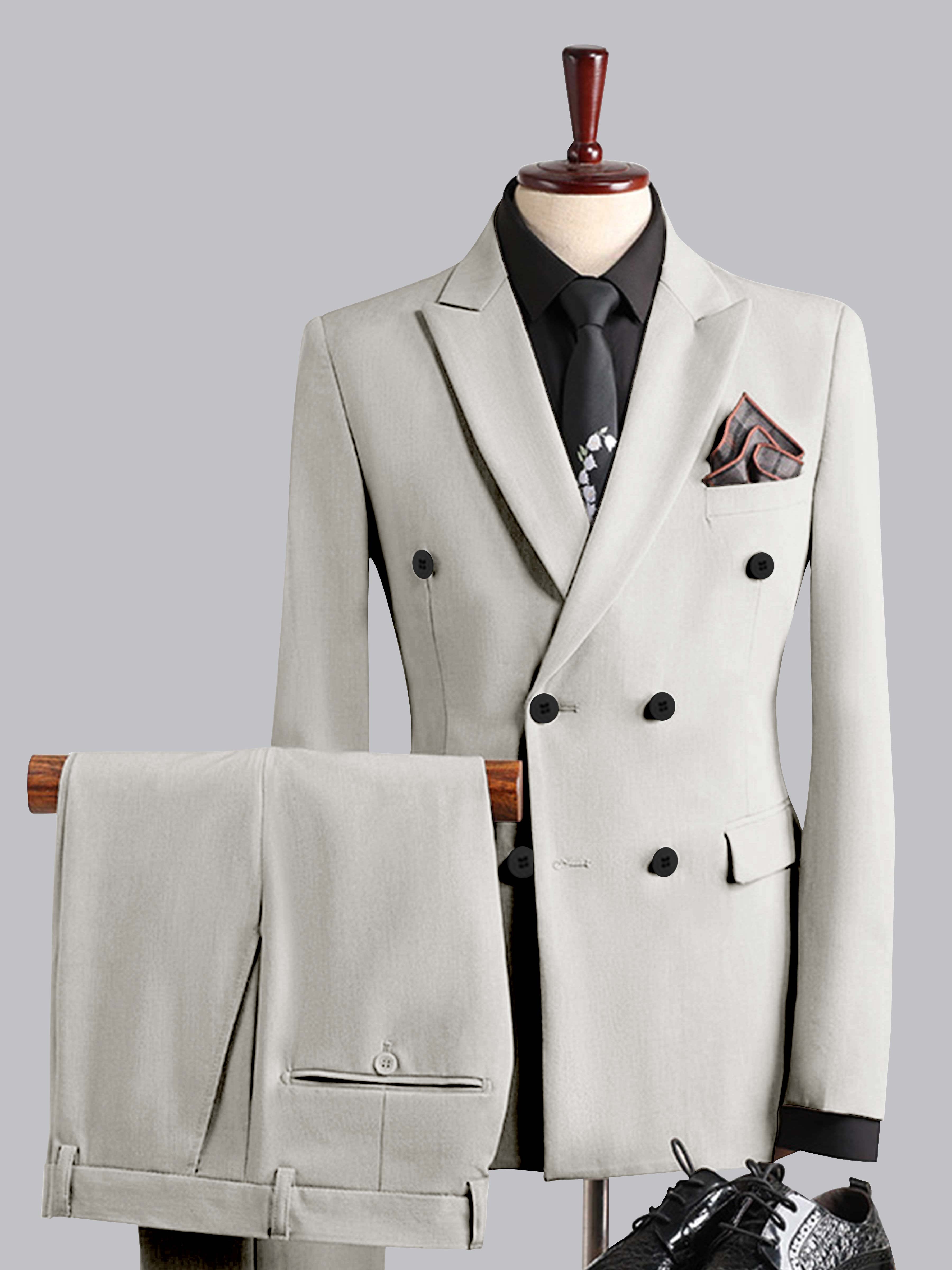 Costume Homme De Mariage 3 Pièces À Double Boutonnage Élégant
