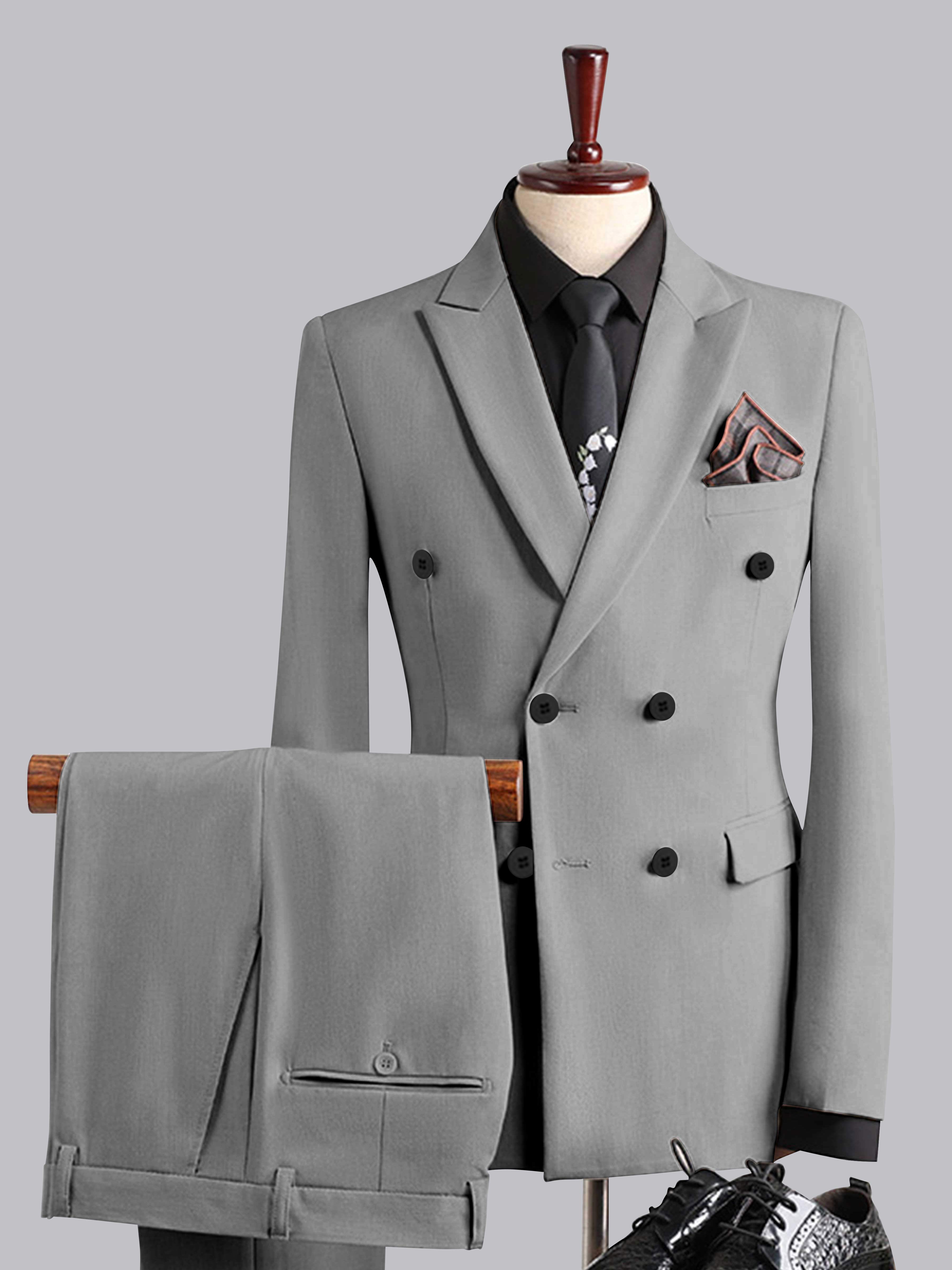 Costume Homme De Mariage 3 Pièces À Double Boutonnage Élégant