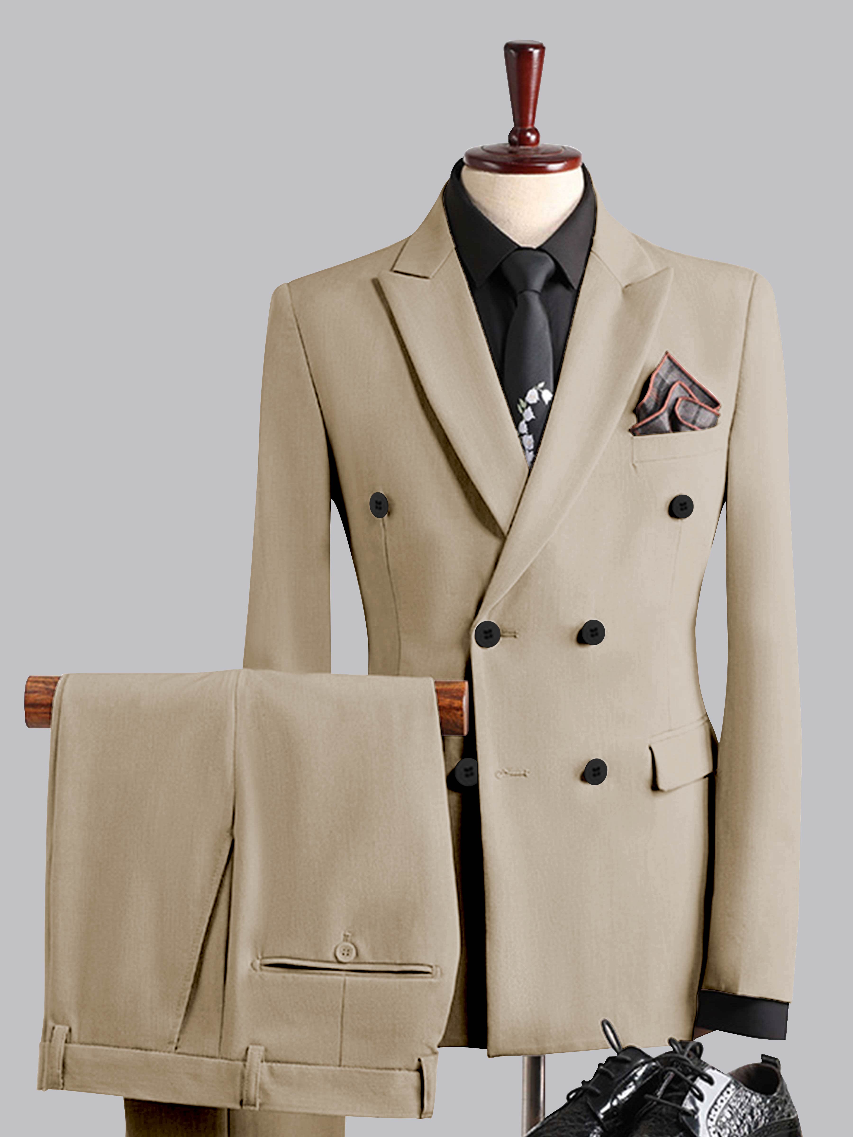 Costume Homme De Mariage 3 Pièces À Double Boutonnage Élégant