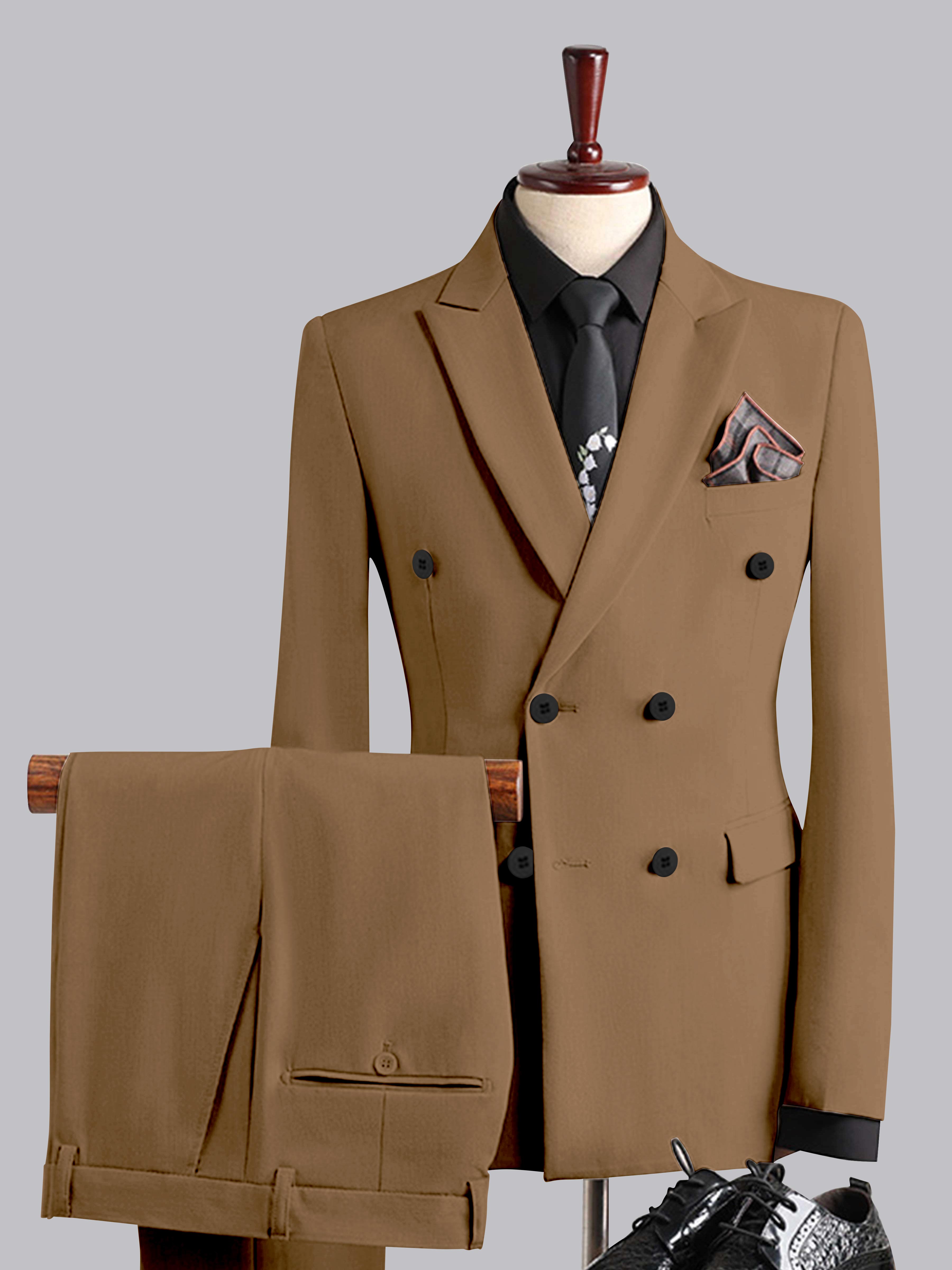 Costume Homme De Mariage 3 Pièces À Double Boutonnage Élégant