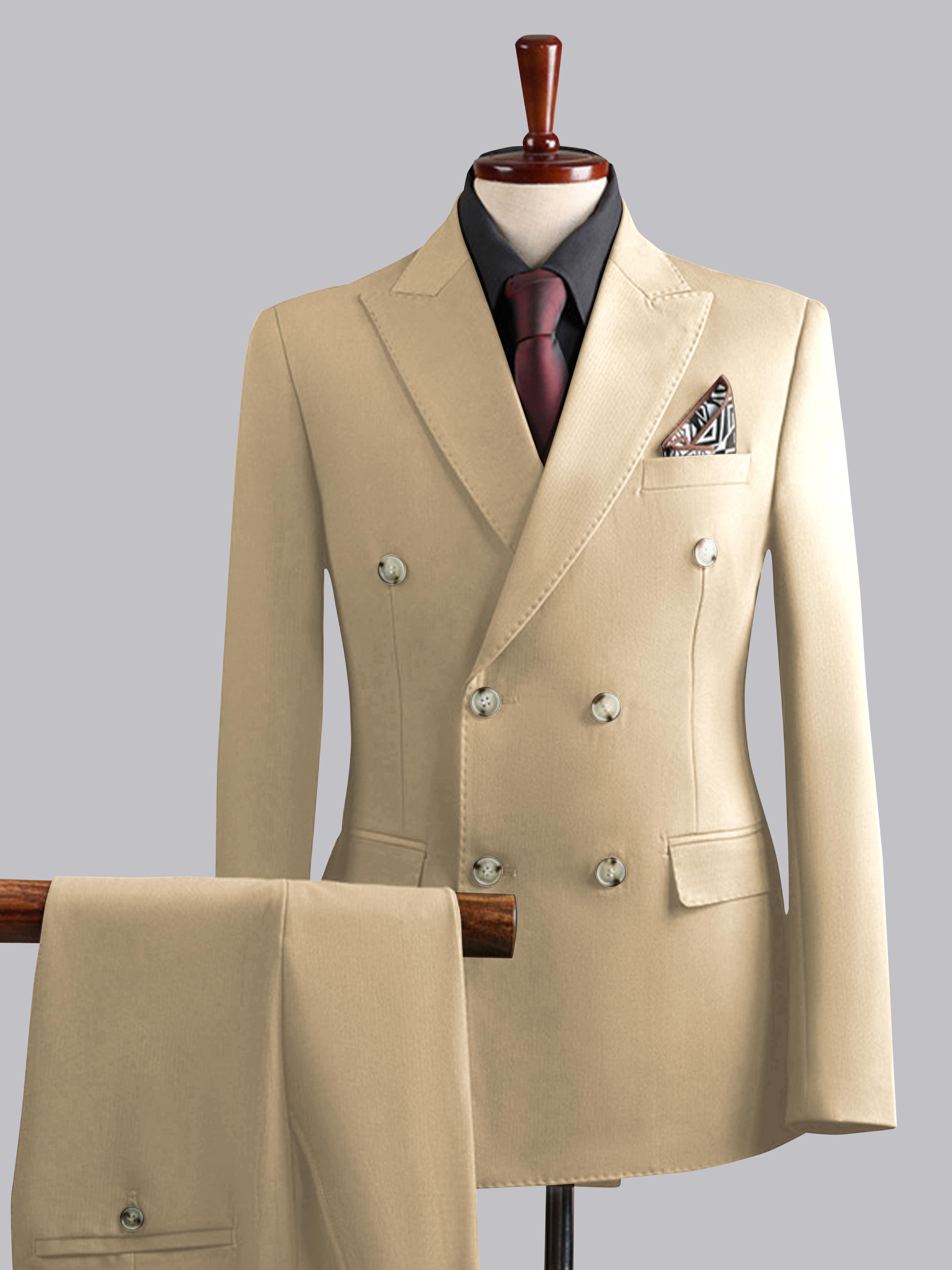Costume Homme De Mariage 3 Pièces À Double Boutonnage Tailorisé Moderne