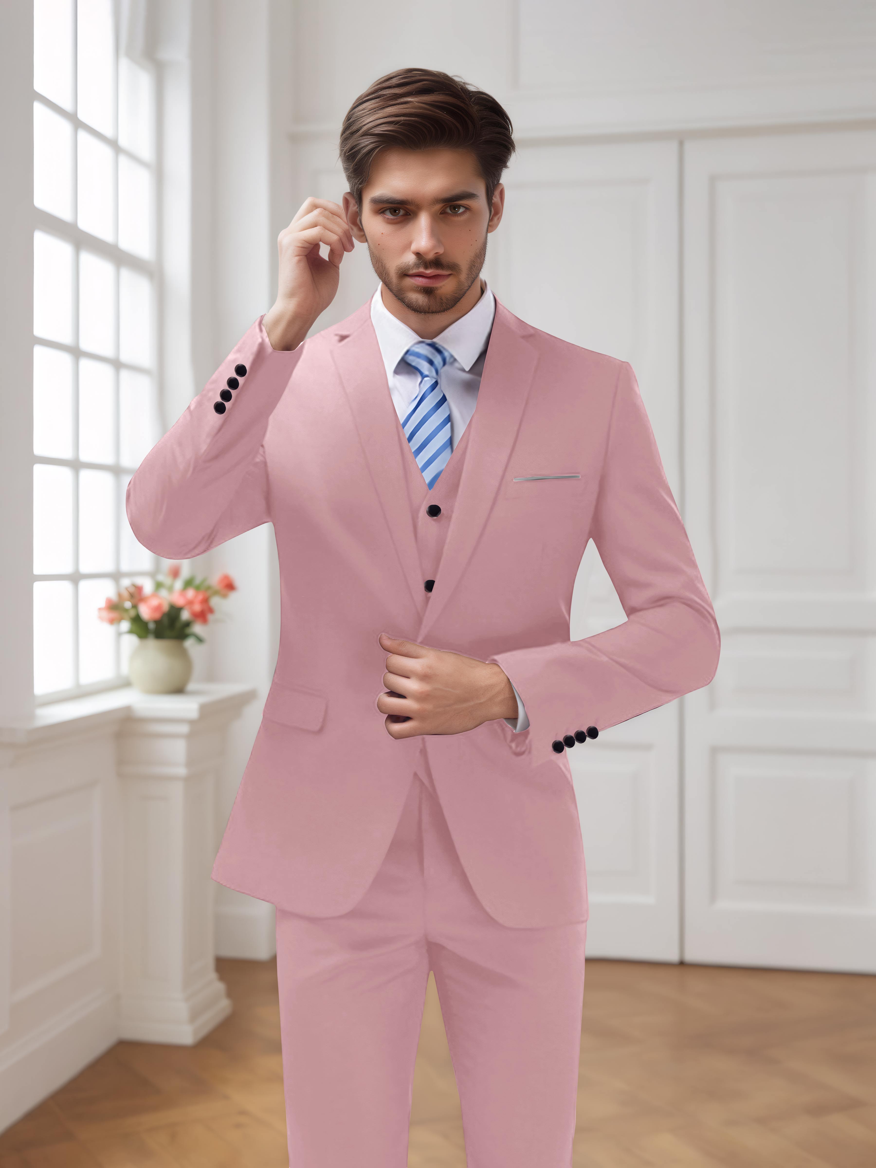 Costume Homme De Mariage 3 Pièces À Un Bouton Moderne